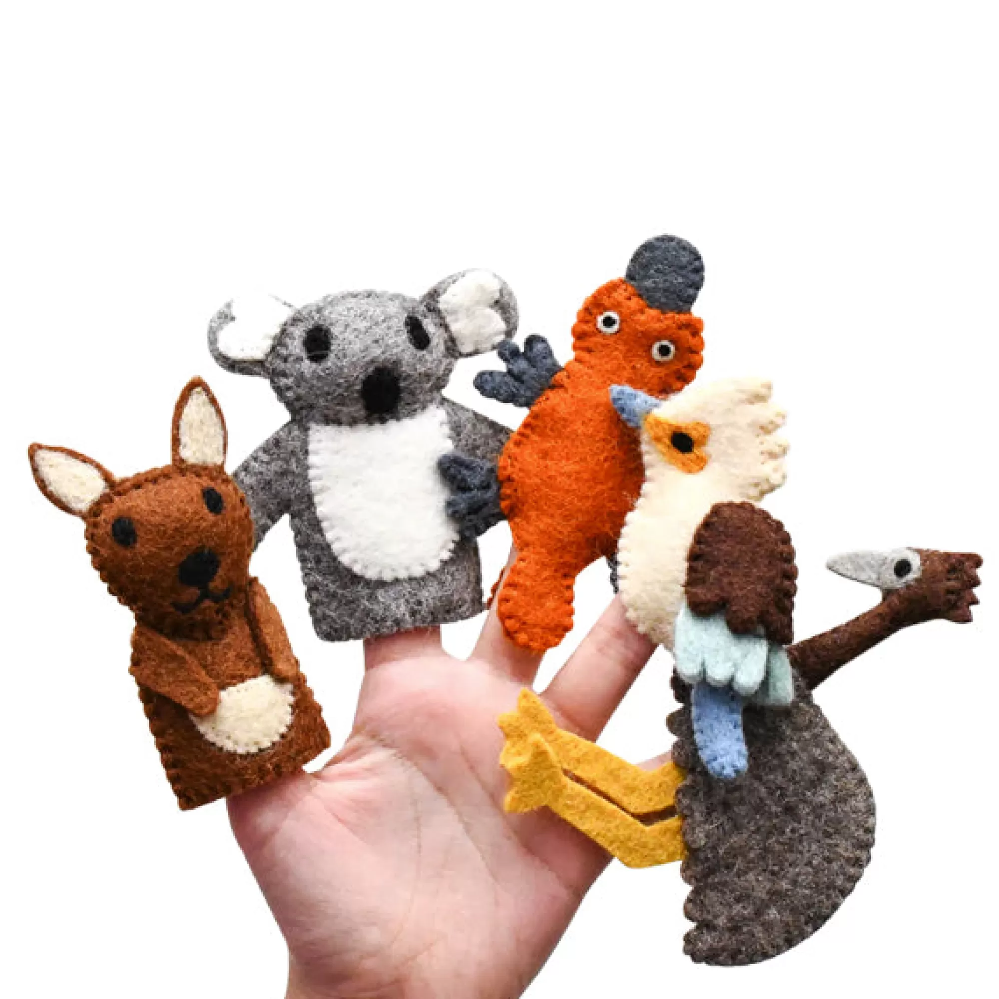 Tara Treasures Pretend Play-Australian Animals - Finger Puppet Set