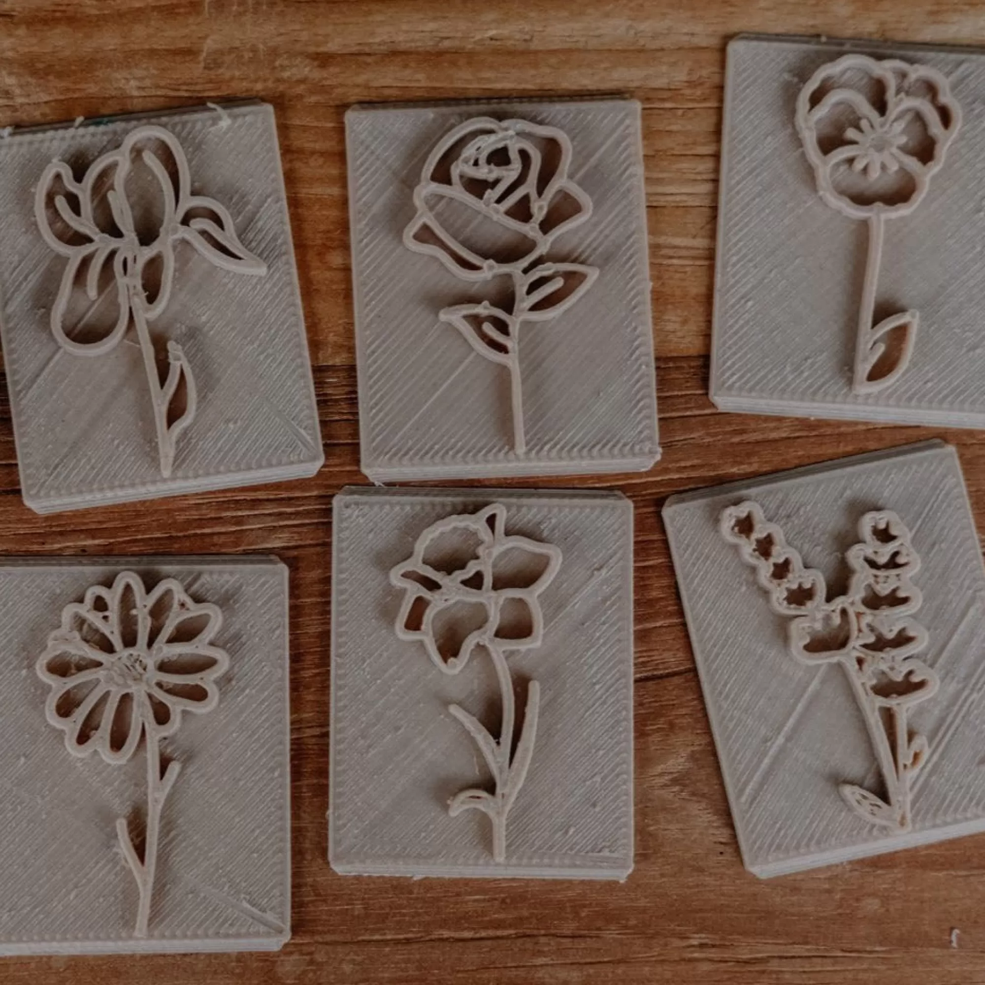 Kinfolk Pantry Sensory Play-Eco Flower Stamp Set (Without Handle)