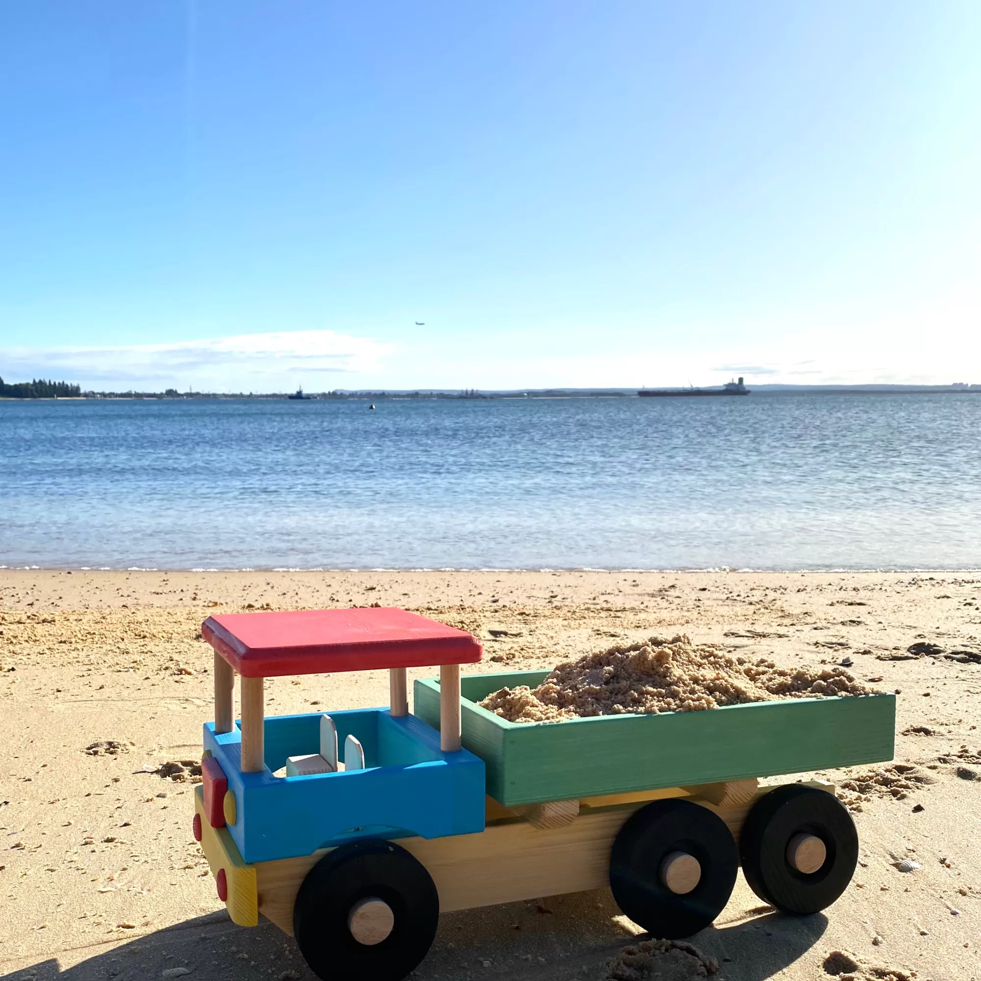 Playful Wood Large Toys-Extra Large Wooden Beach Truck - Coloured