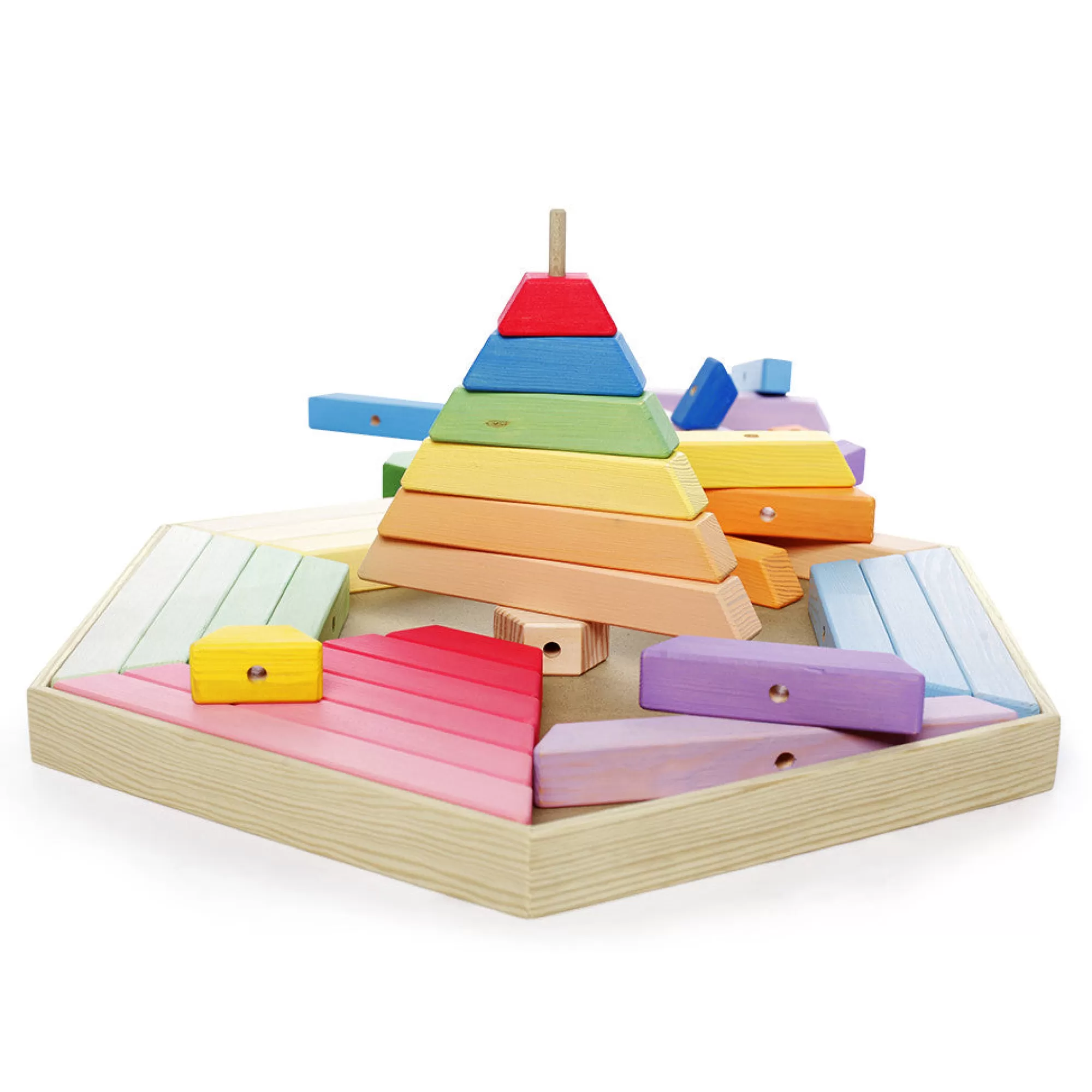 Playful Wood Large Toys-Extra Large Wooden Shape Puzzle