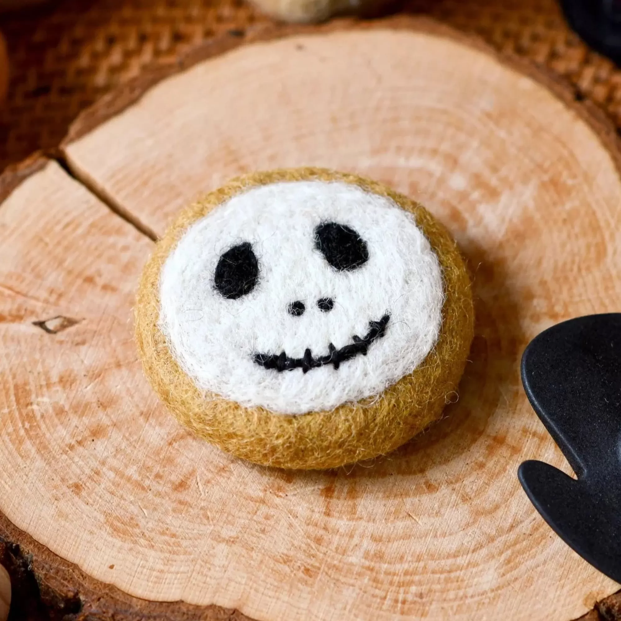 Tara Treasures Pretend Play-Felt Halloween Spooky Ghost Cookie