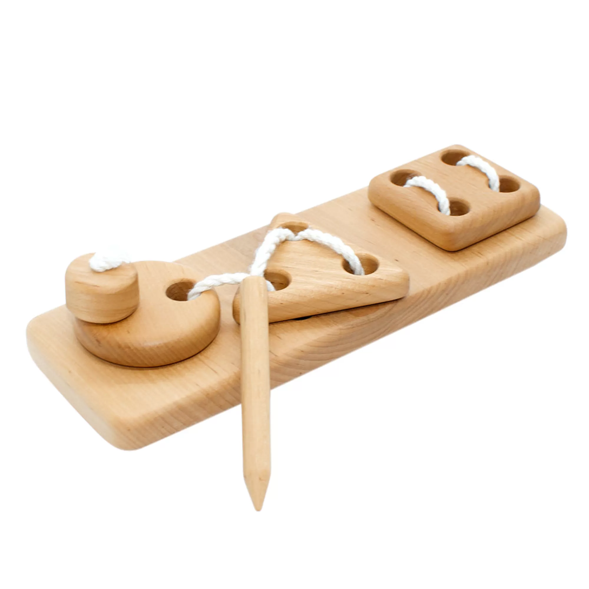 Wander Wood Co Lacing Toys-Lacing Toy With Shapes