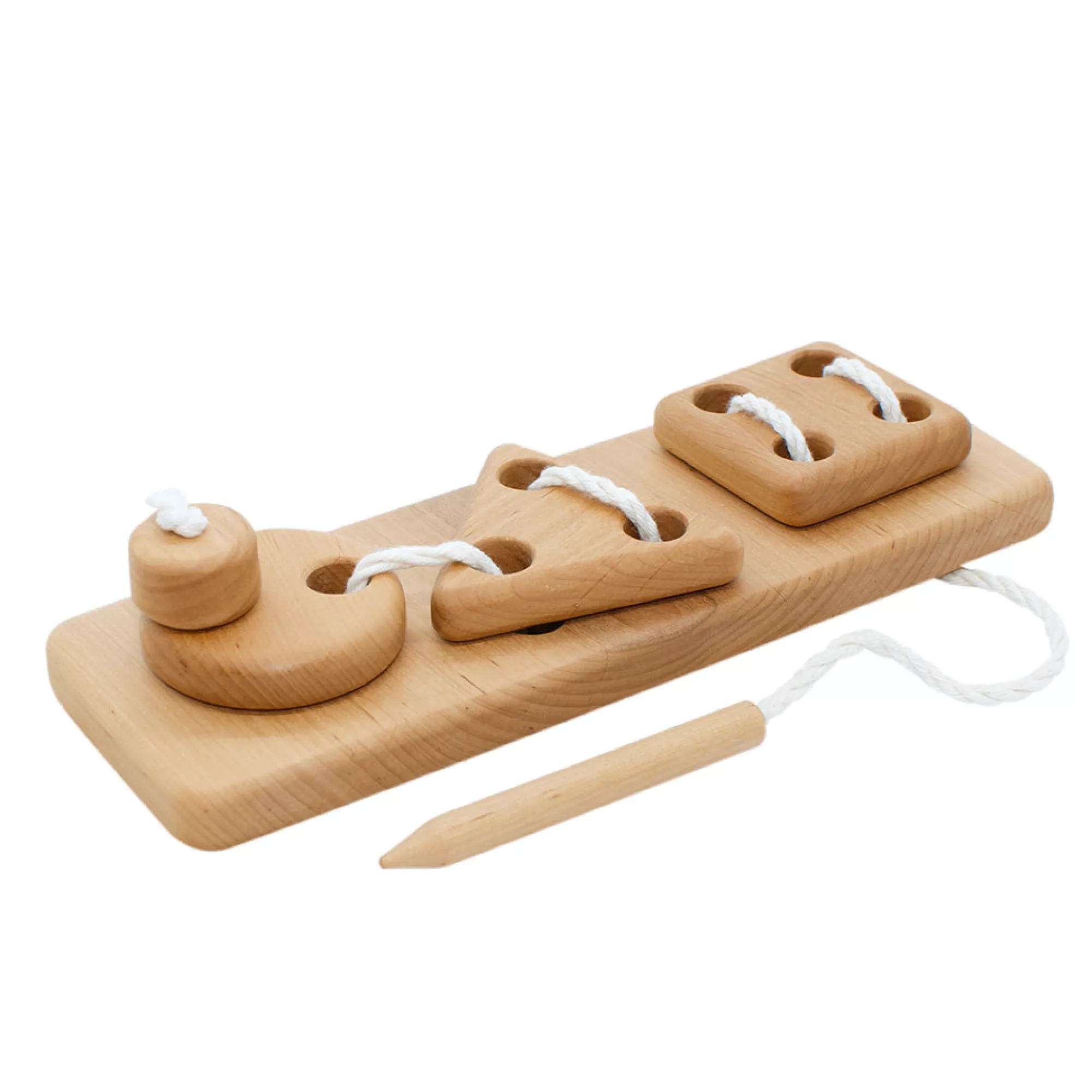 Wander Wood Co Lacing Toys-Lacing Toy With Shapes