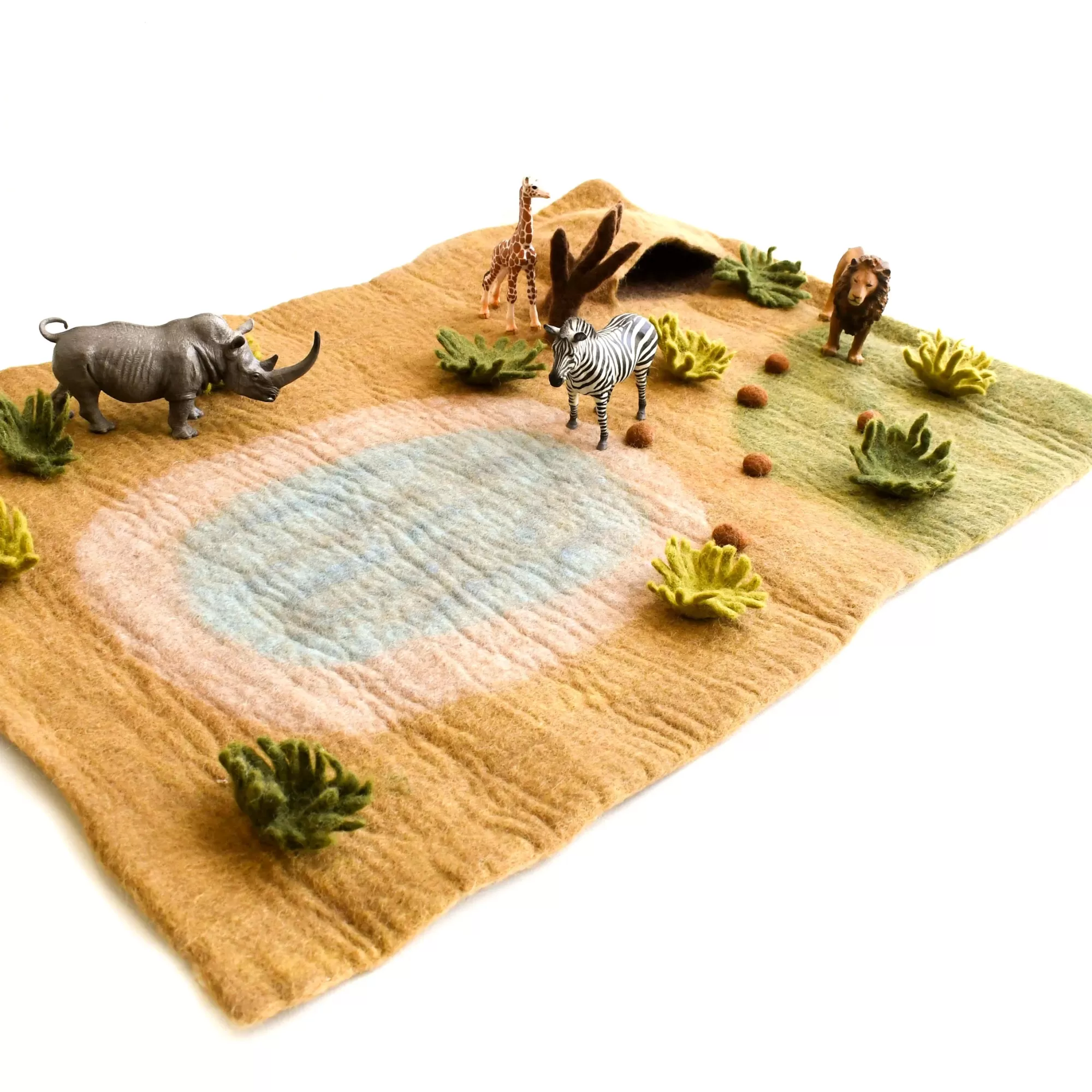 Tara Treasures African Animals-Large Safari Play Mat