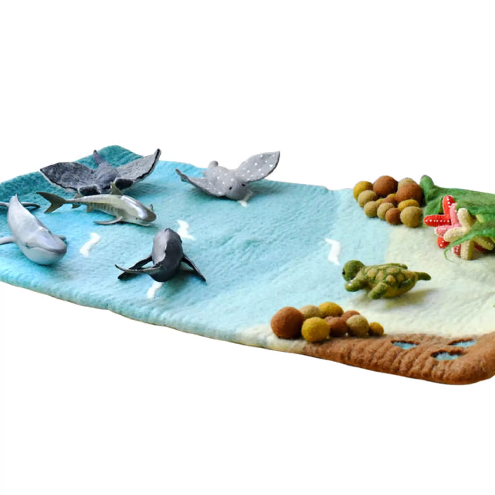 Tara Treasures Sea Animals-Large Sea And Rockpool Play Mat