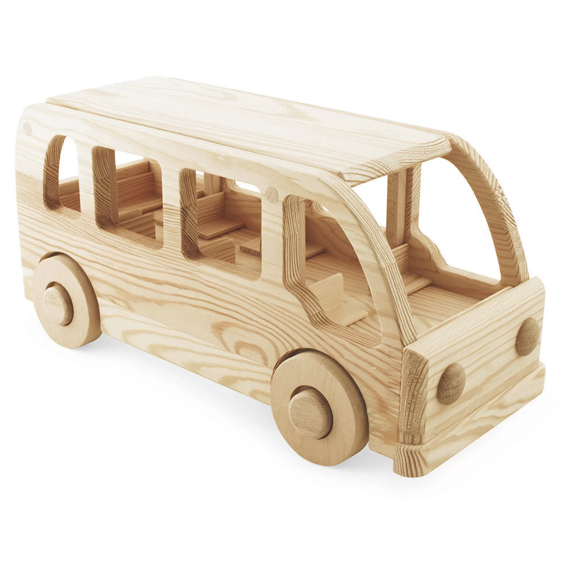 Playful Wood Large Toys-Large Wooden Bus - Mac