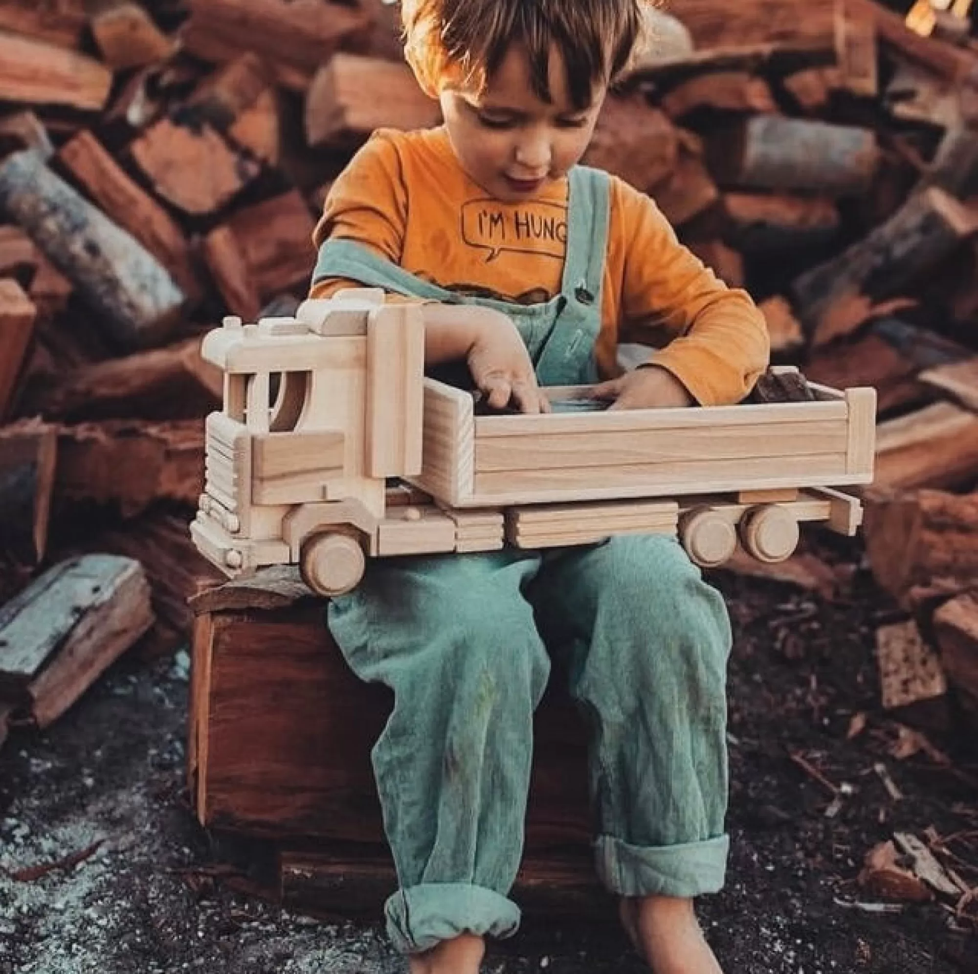 Bartu Large Toys-Large Wooden Toy Truck With Tray - Wesley (Arriving September)