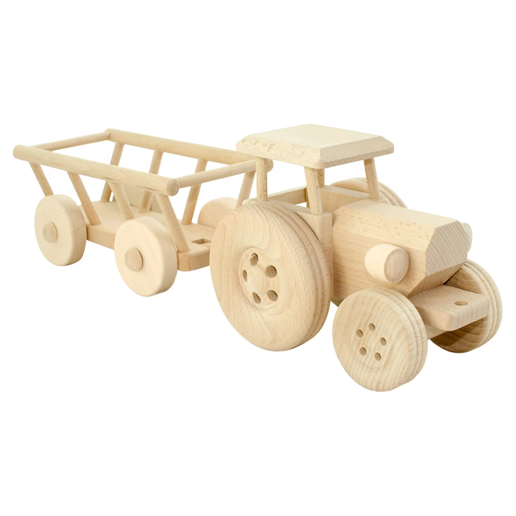 Jasio Large Toys-Large Wooden Tractor - Miles