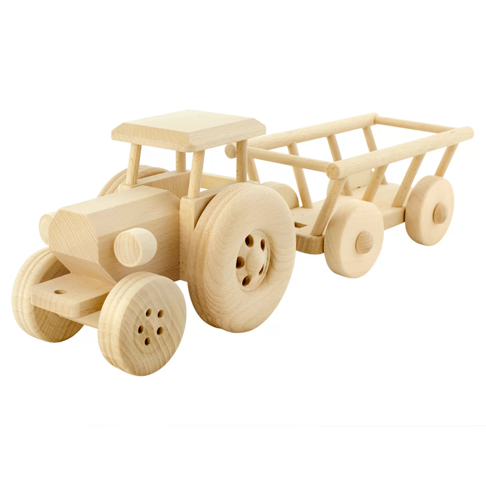 Jasio Large Toys-Large Wooden Tractor - Miles