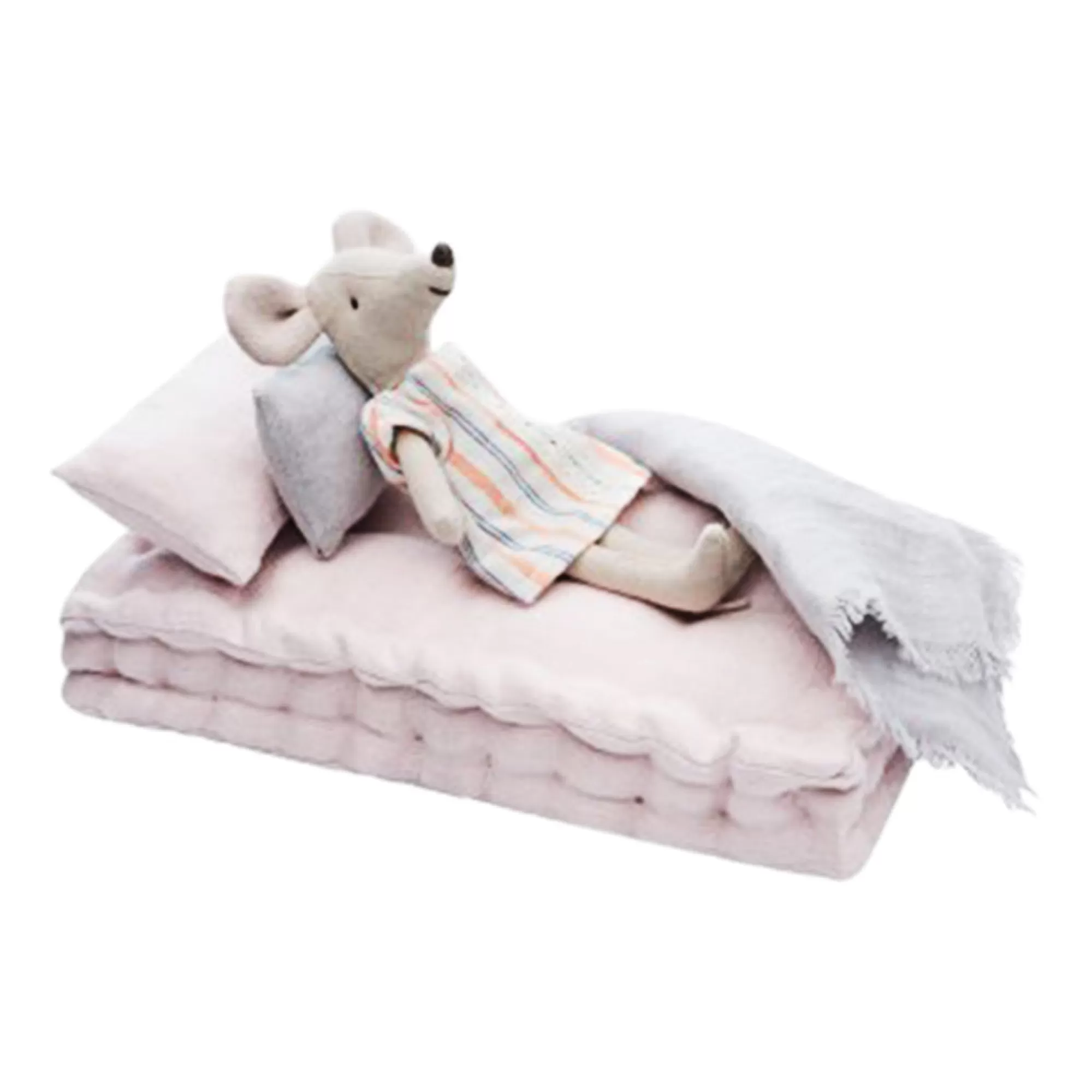 Zana By Mama Doll Accessories-Linen Doll Mattress - Dusty Pink