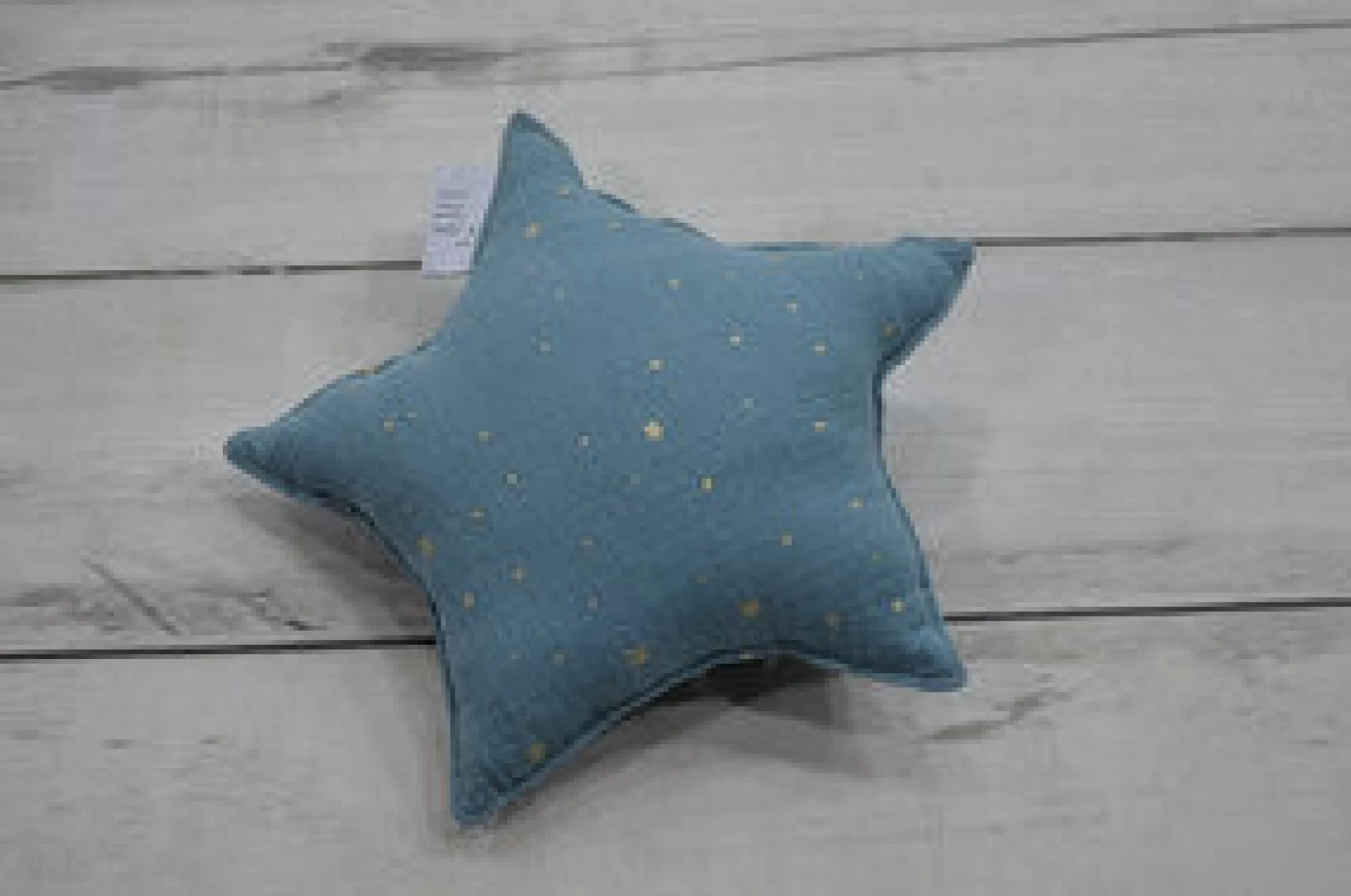 Lilu Bedding & Decor-Muslin Star Pillow Small - Dusty Blue