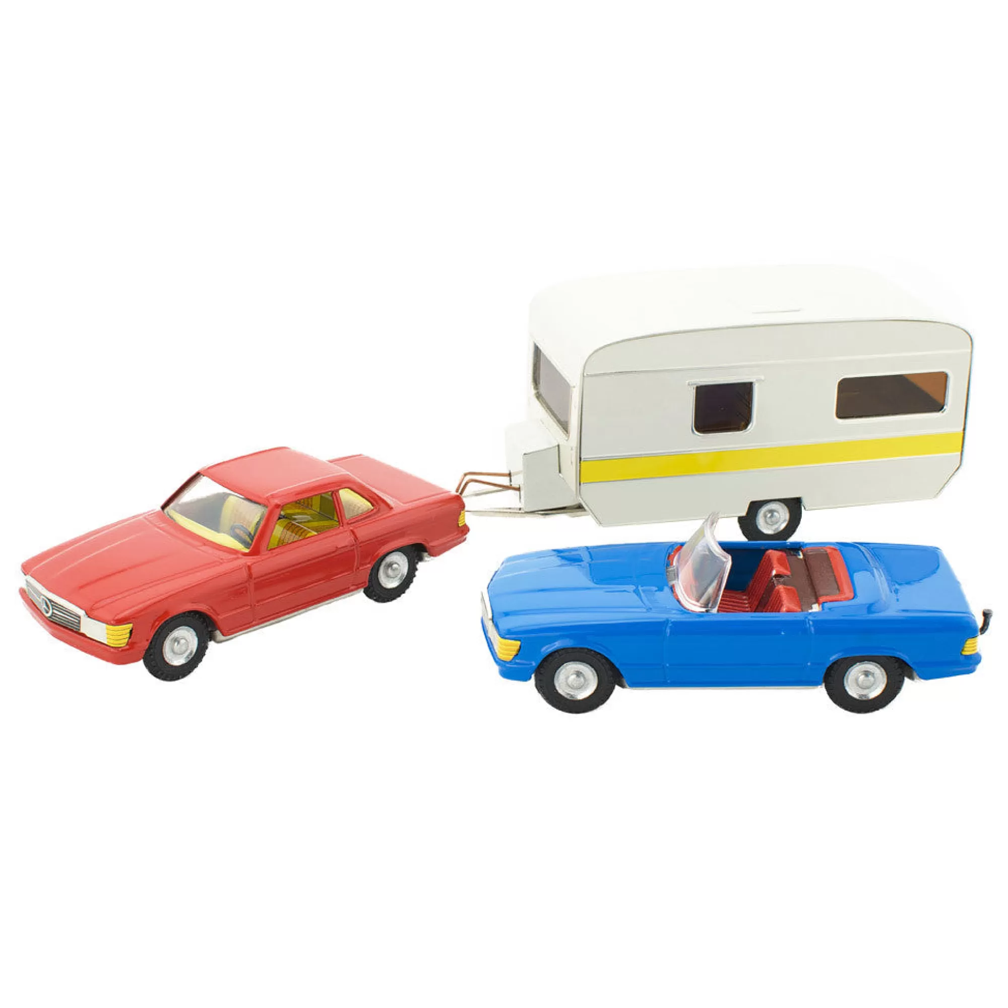 Kovap Cars & Accessories-Tin Toy Set - Mercedes Cabrio, Coupe & Caravan