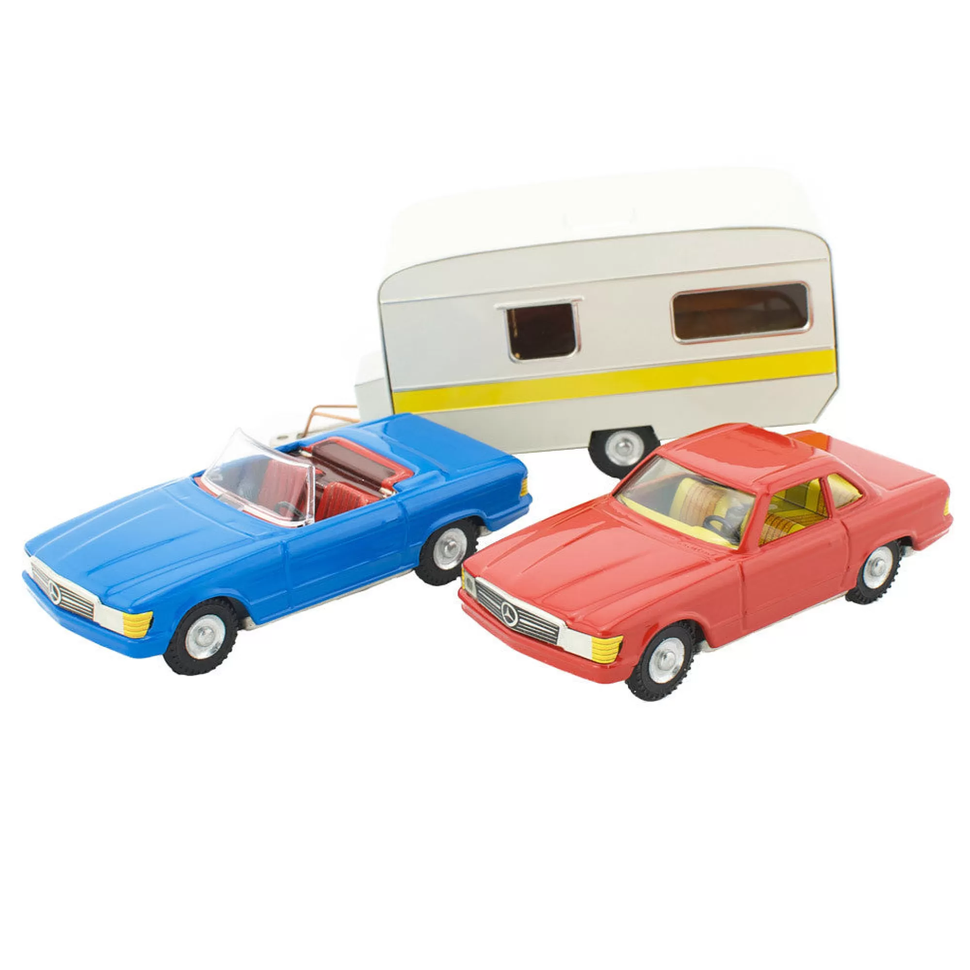 Kovap Cars & Accessories-Tin Toy Set - Mercedes Cabrio, Coupe & Caravan