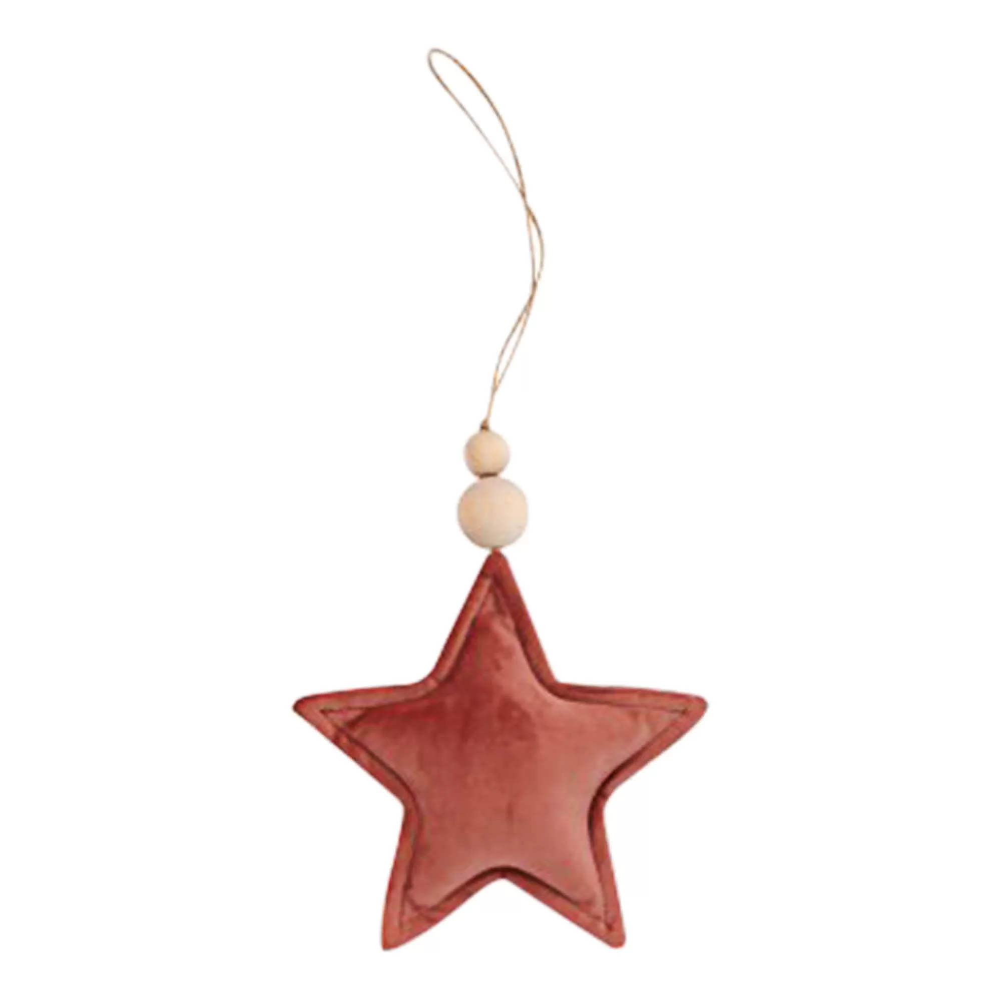 Zana By Mama Bedding & Decor-Velvet Star Pendant - Antique Rose