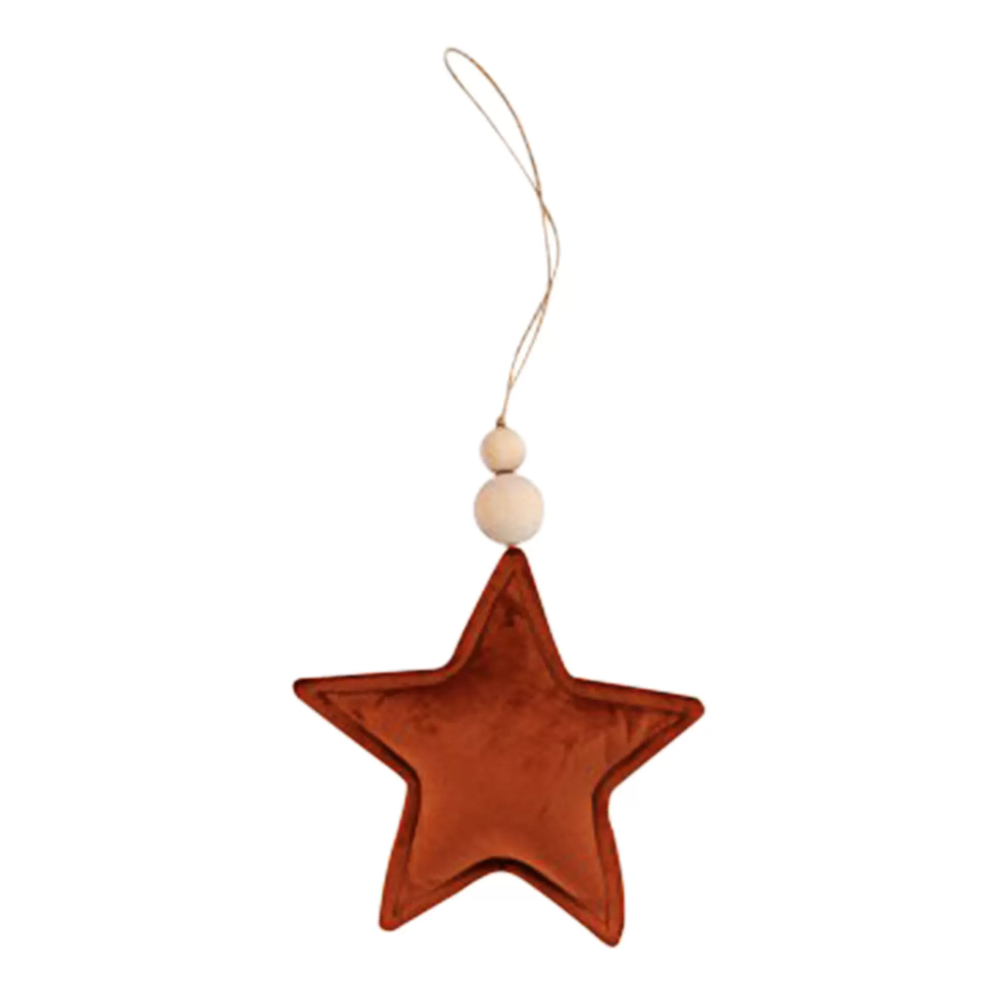 Zana By Mama Bedding & Decor-Velvet Star Pendant - Clay