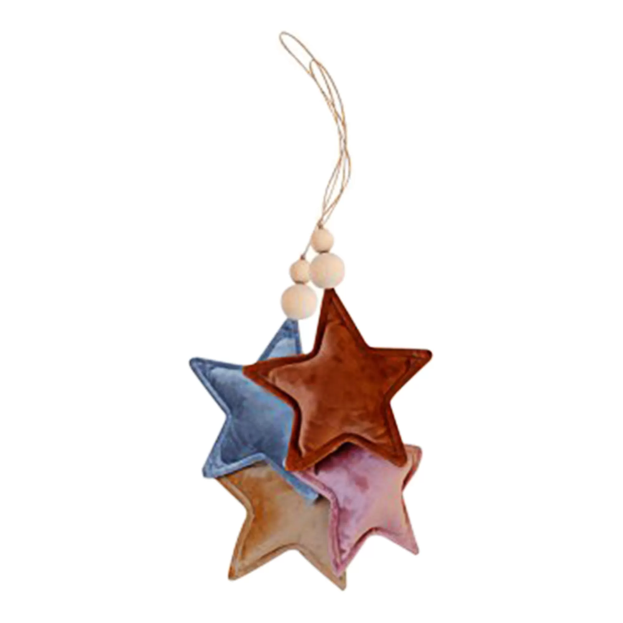 Zana By Mama Bedding & Decor-Velvet Star Pendant - Clay