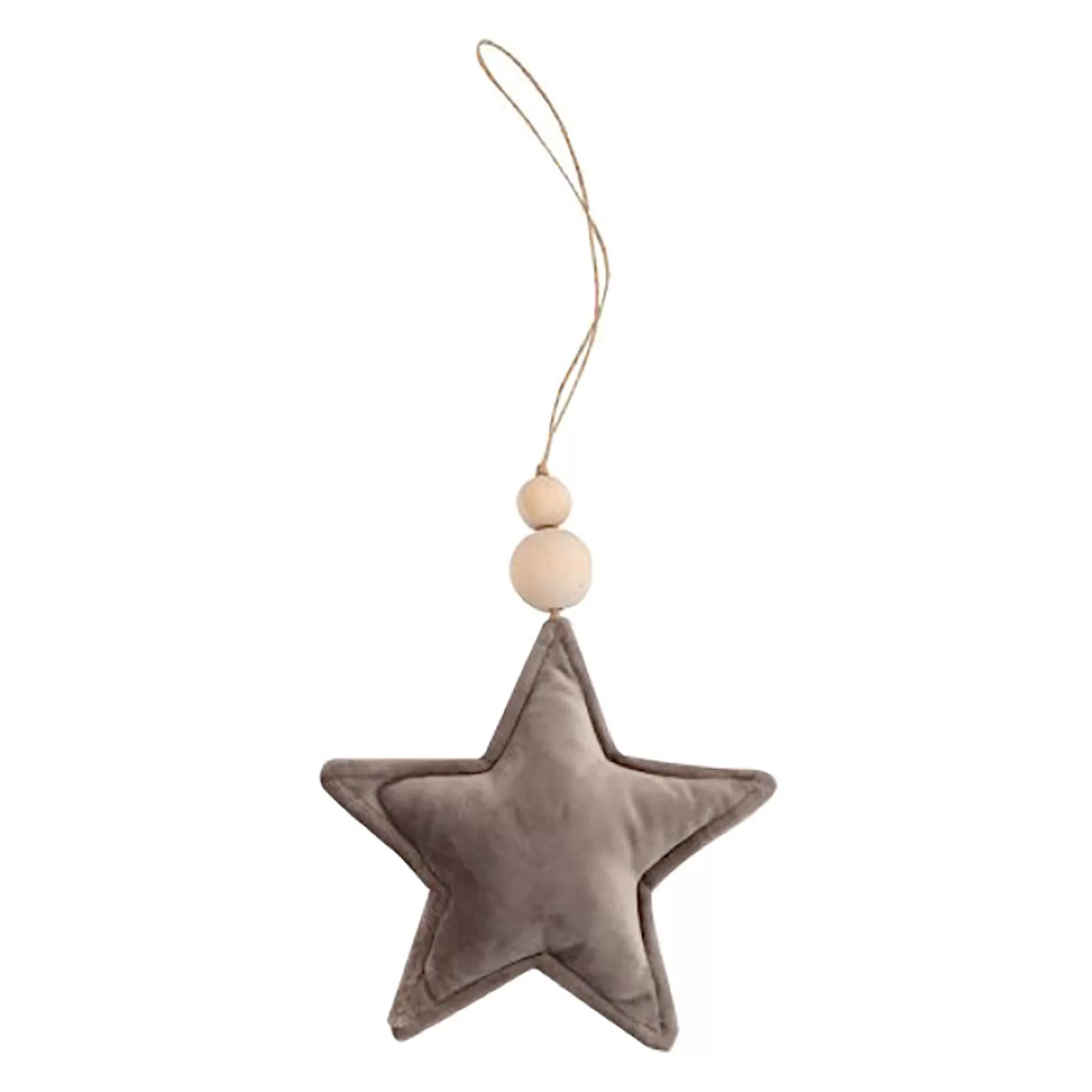 Zana By Mama Bedding & Decor-Velvet Star Pendant - Grey