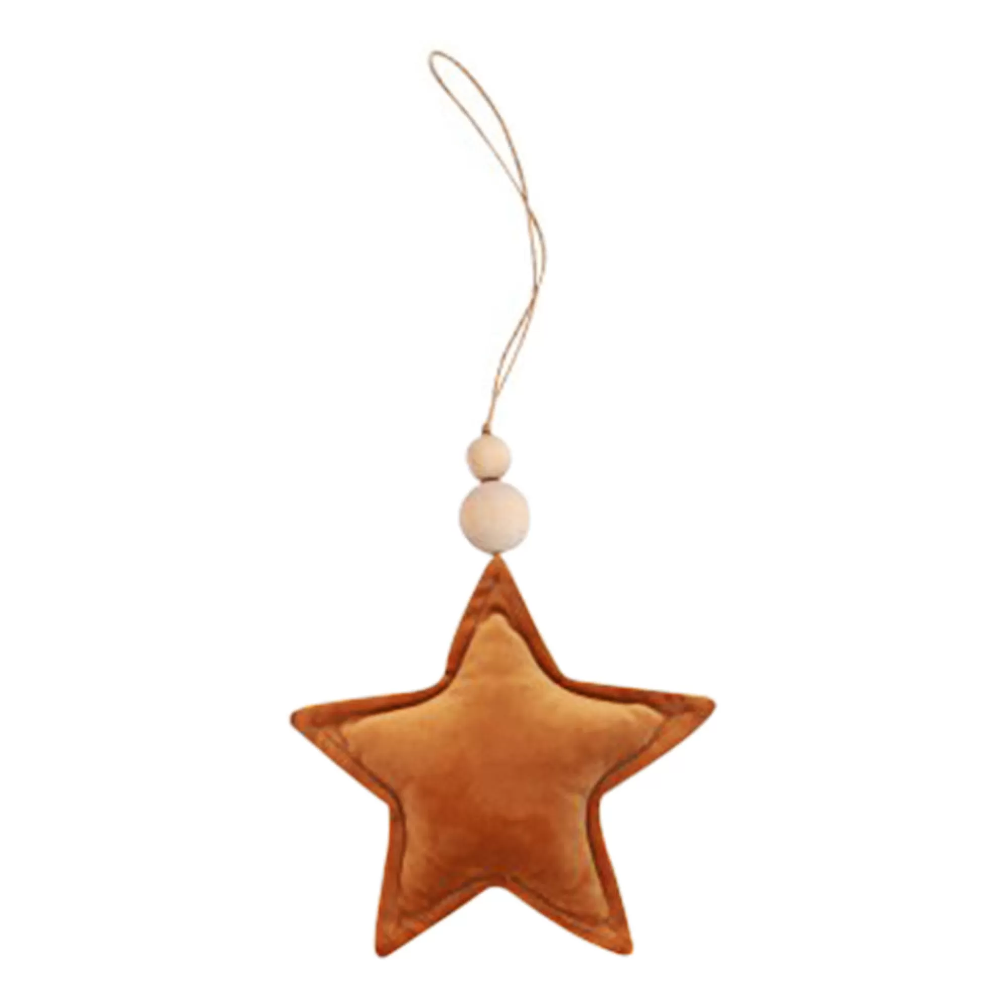 Zana By Mama Bedding & Decor-Velvet Star Pendant - Rust