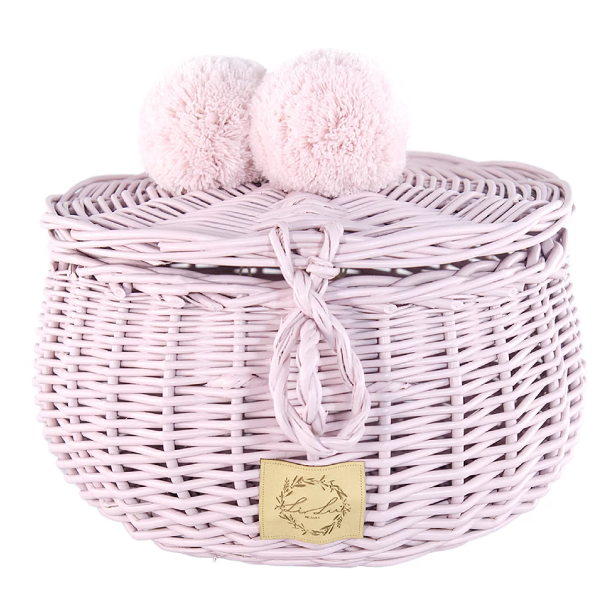 Lilu Bedding & Decor-Wicker Basket Large - Dusty Pink