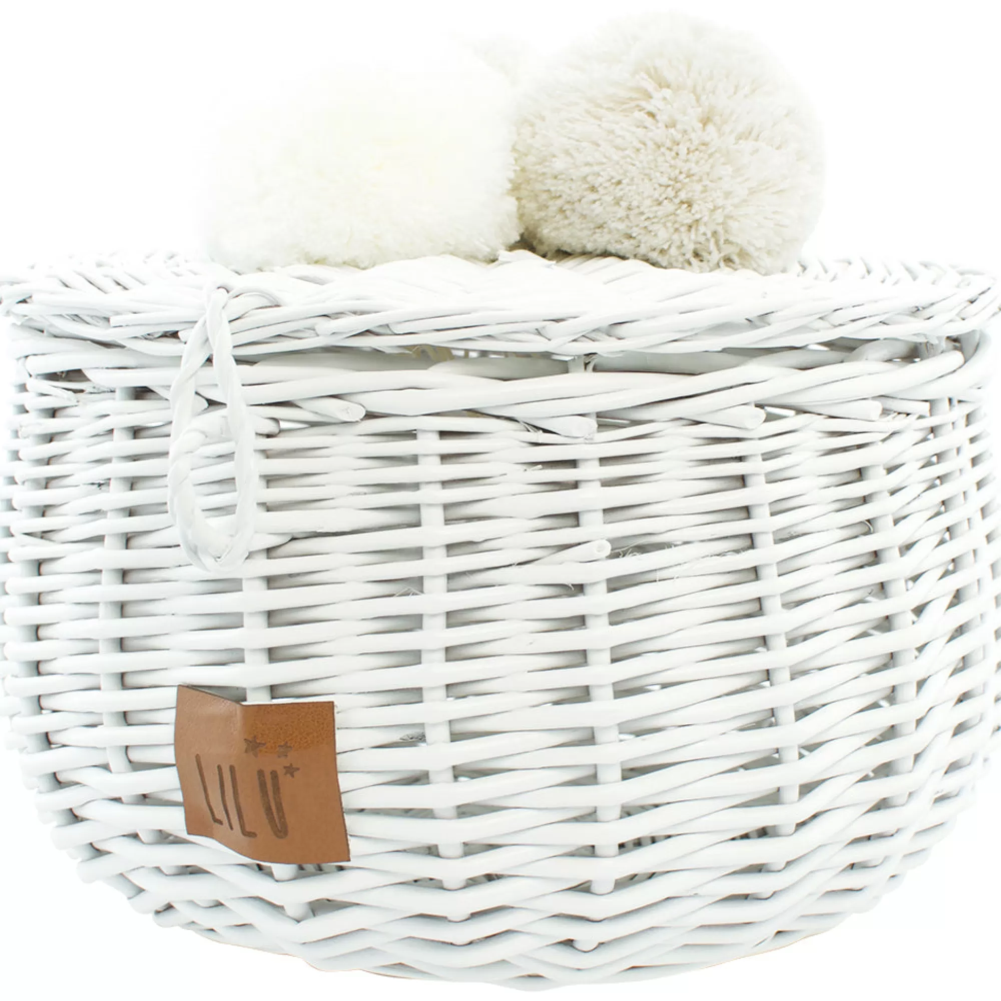 Lilu Bedding & Decor-Wicker Basket Large - White