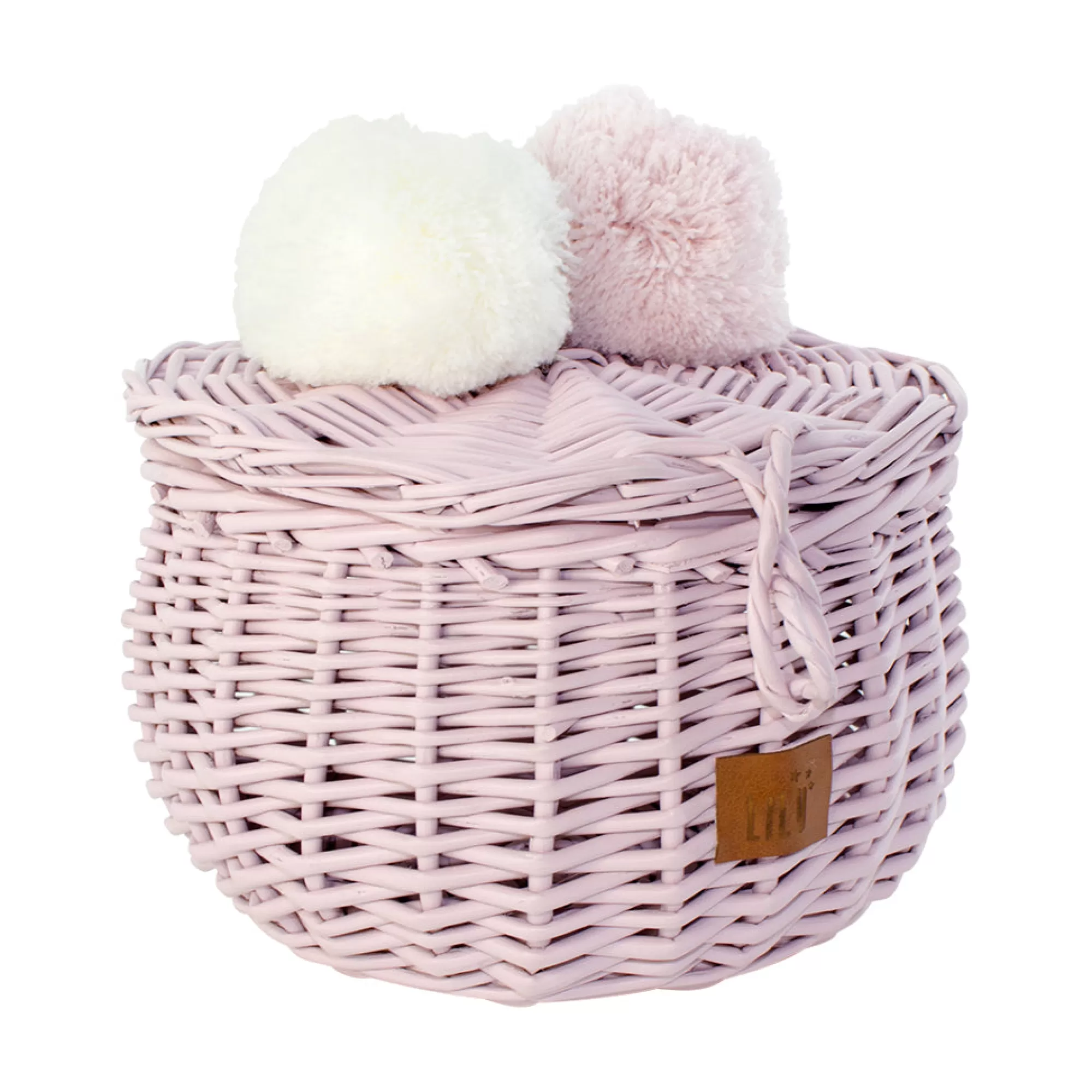 Lilu Bedding & Decor-Wicker Basket Small - Dusty Pink