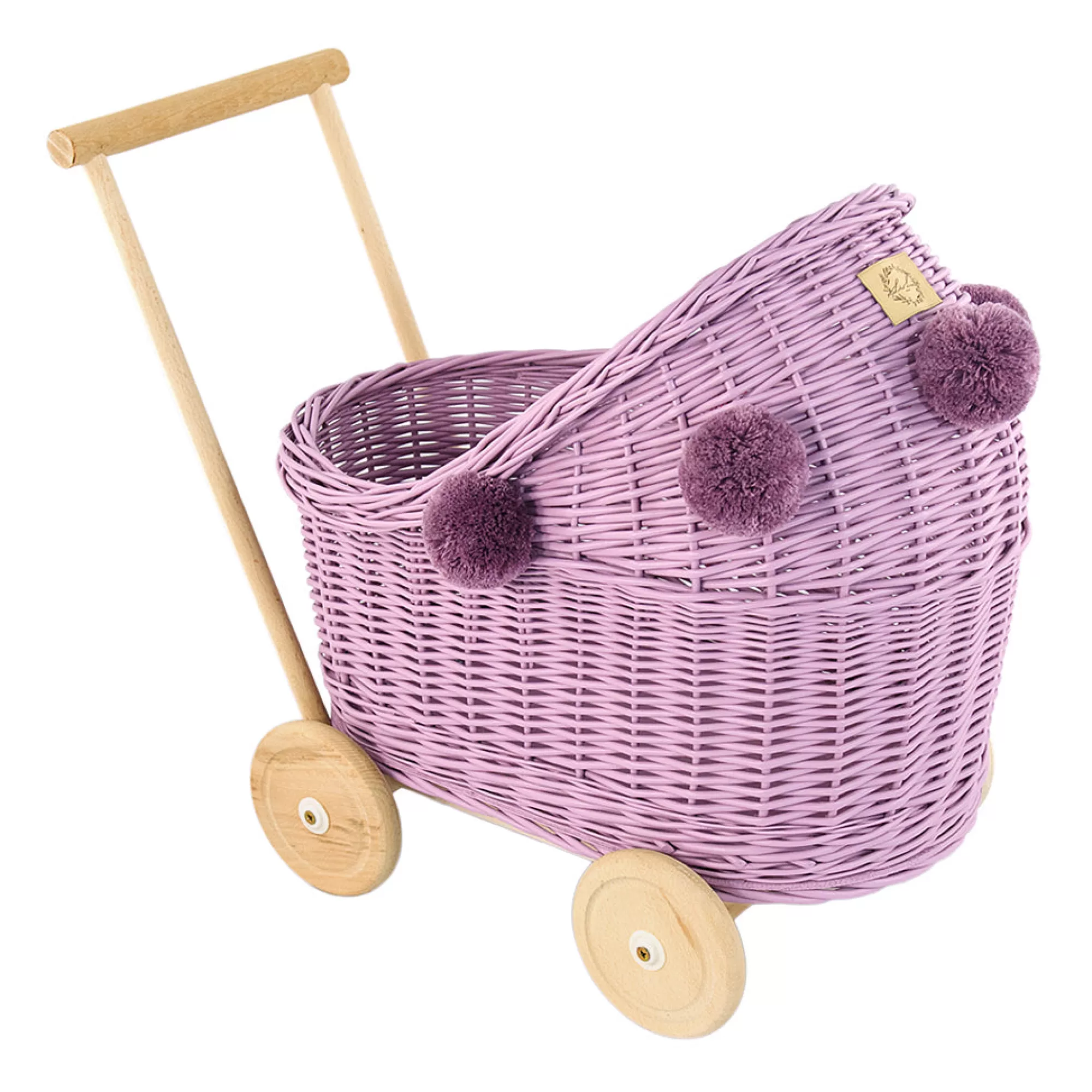 Lilu Doll Accessories-Wicker Dolls Pram - Heather