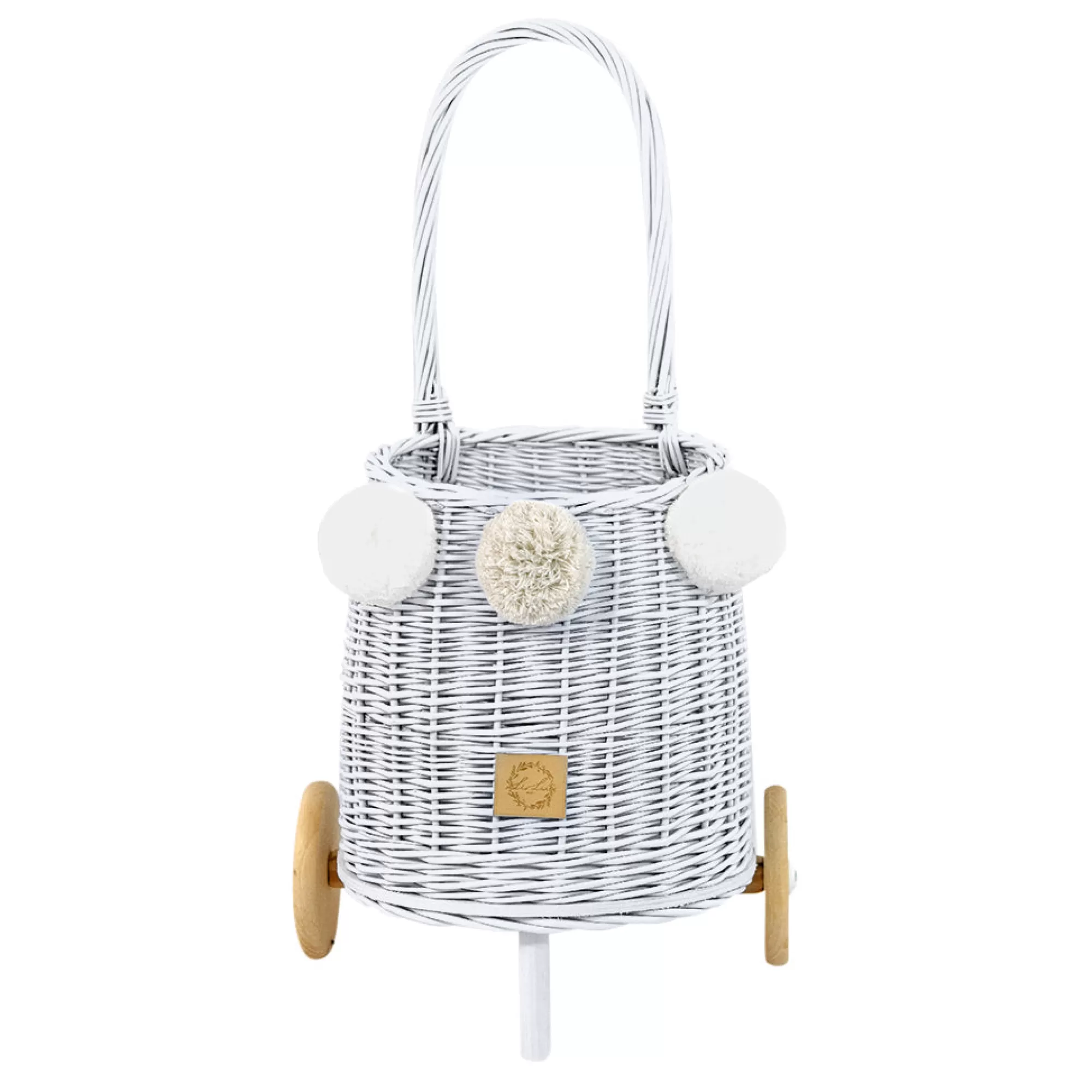 Lilu Large Toys-Wicker Market Buggy - White