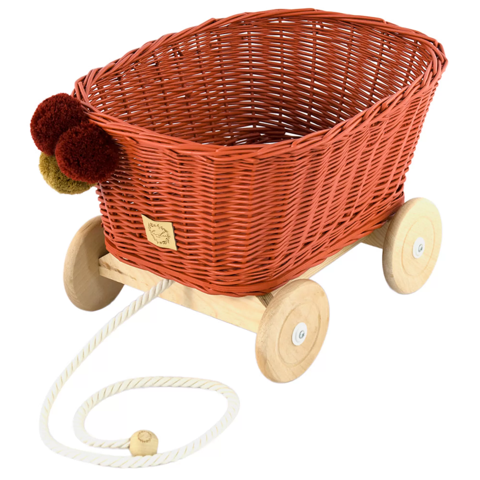 Lilu Doll Accessories-Wicker Pull Cart - Rowanberry