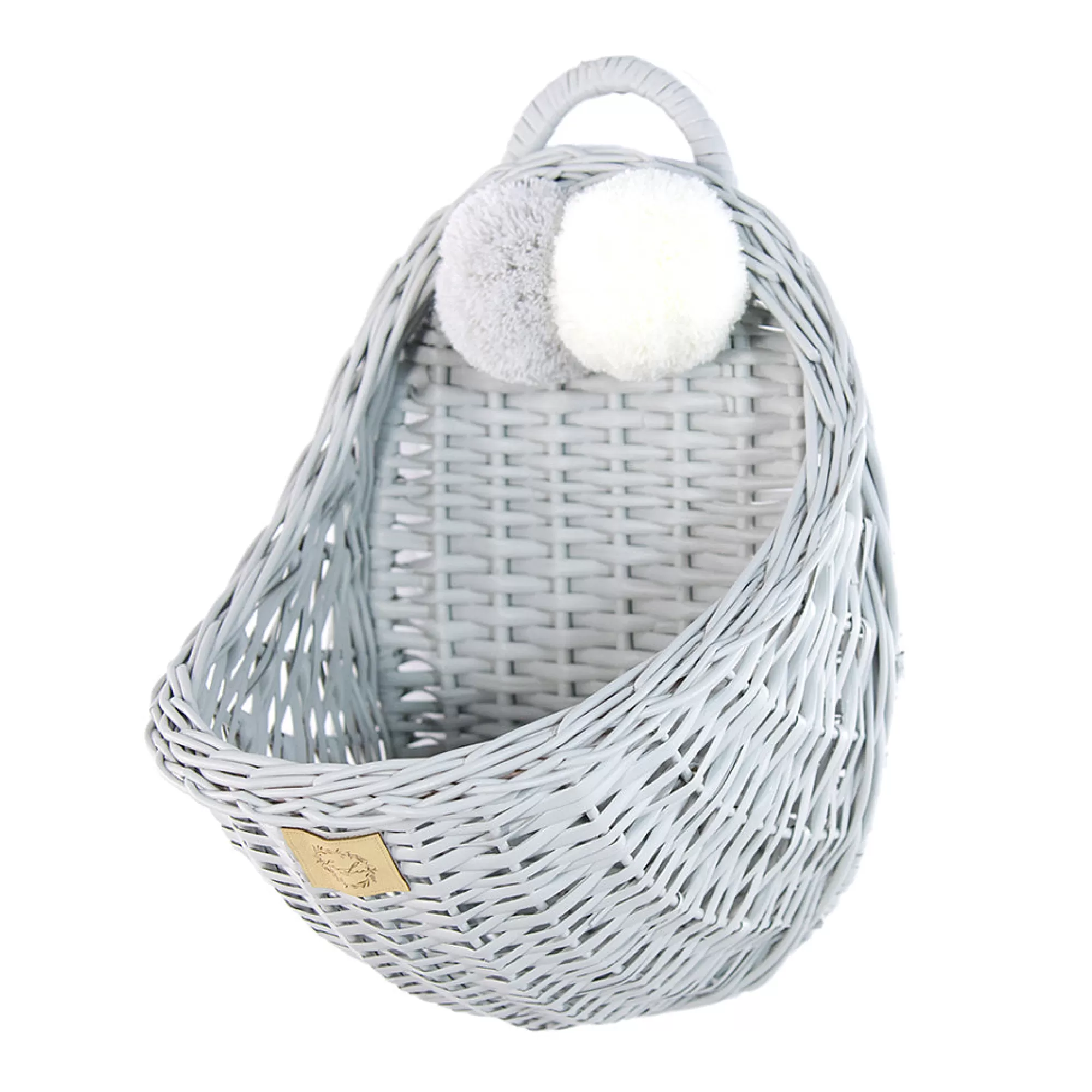 Lilu Bedding & Decor-Wicker Wall Basket - Grey