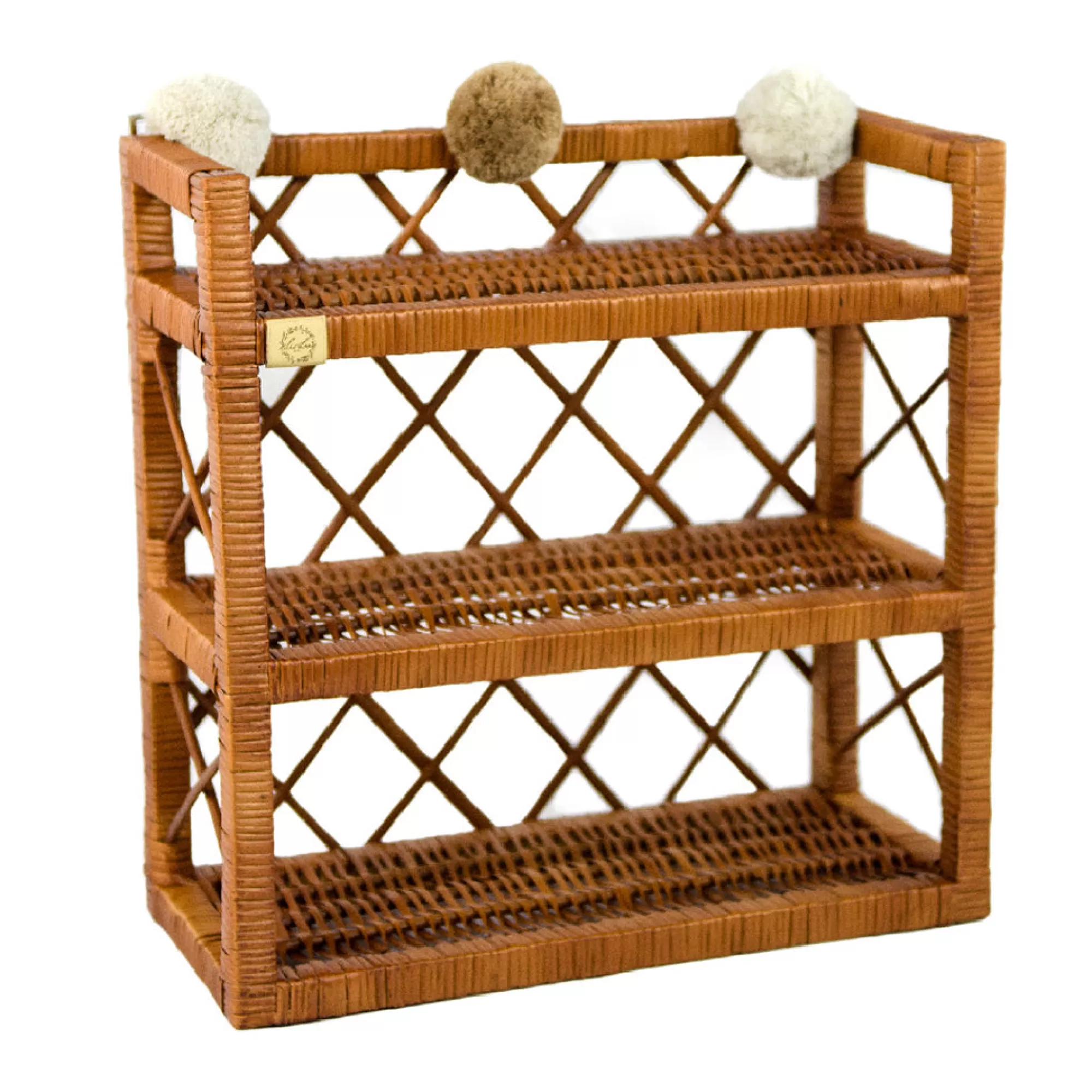 Lilu Wicker Toys & Decor-Wicker Wall Bookshelf - Natural