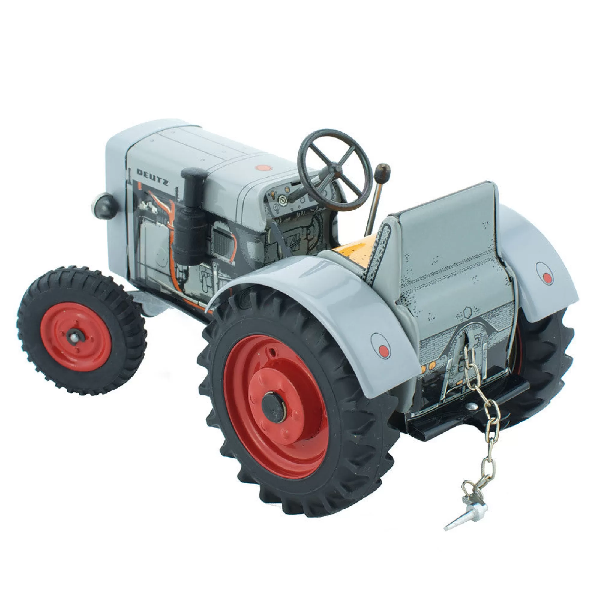 Kovap Tractors & Trailers-Wind Up Tin Toy Tractor - Levi