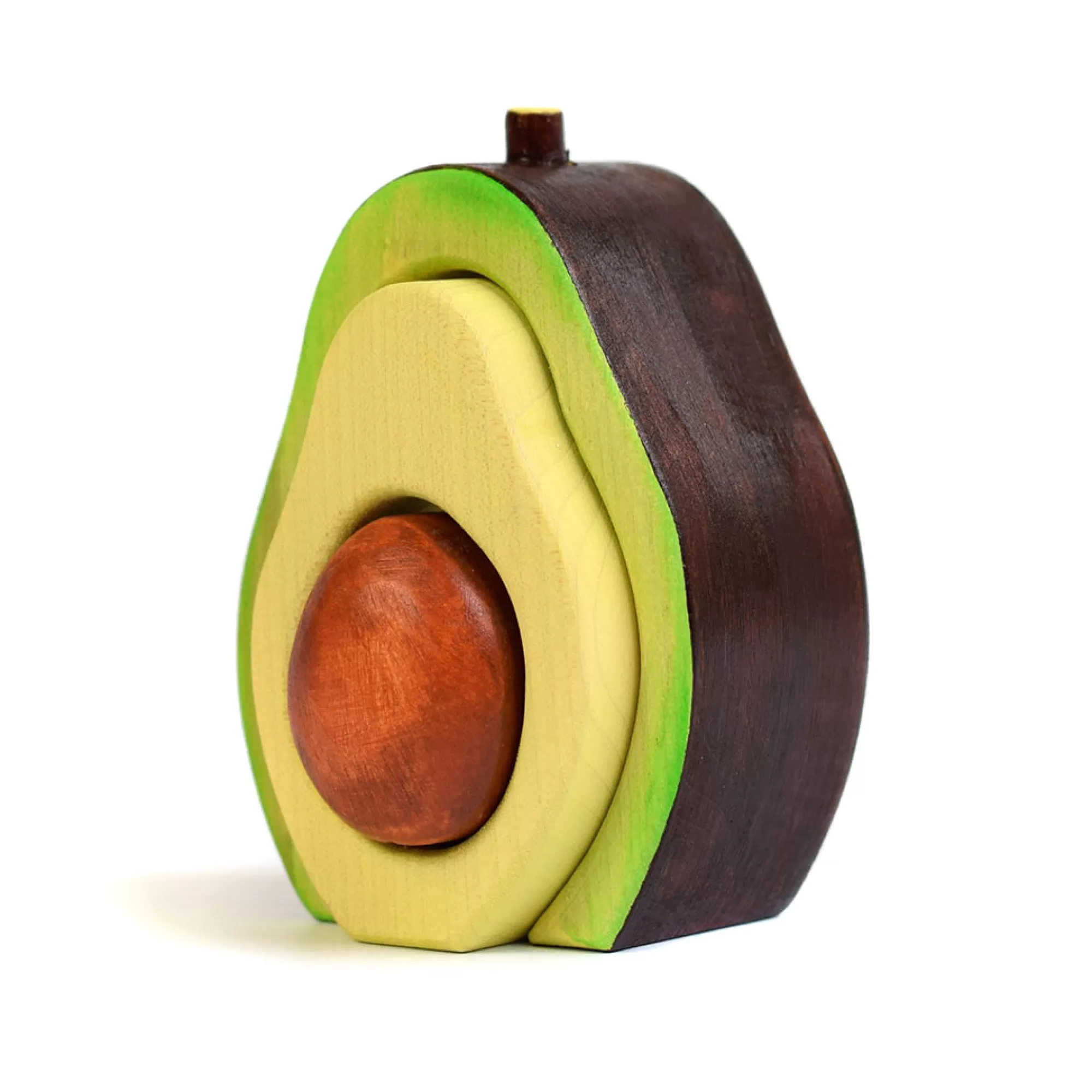 Bumbu Toys Arches & Rainbows-Wooden Avocado Stacker