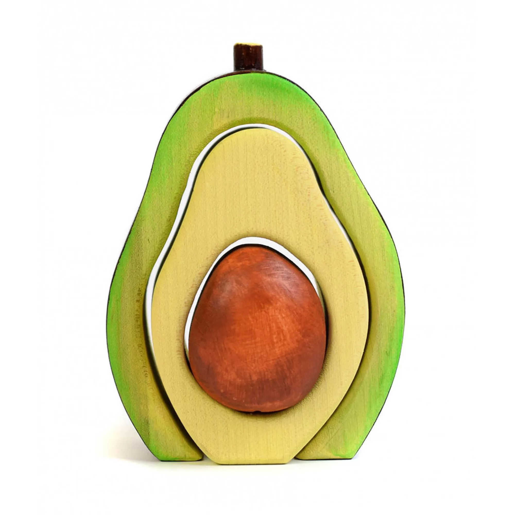 Bumbu Toys Arches & Rainbows-Wooden Avocado Stacker