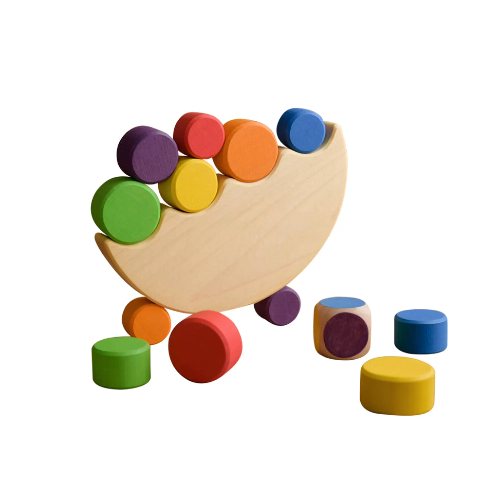 Wooden Educational Toy Balance Games-Wooden Balance Game - Rainbow