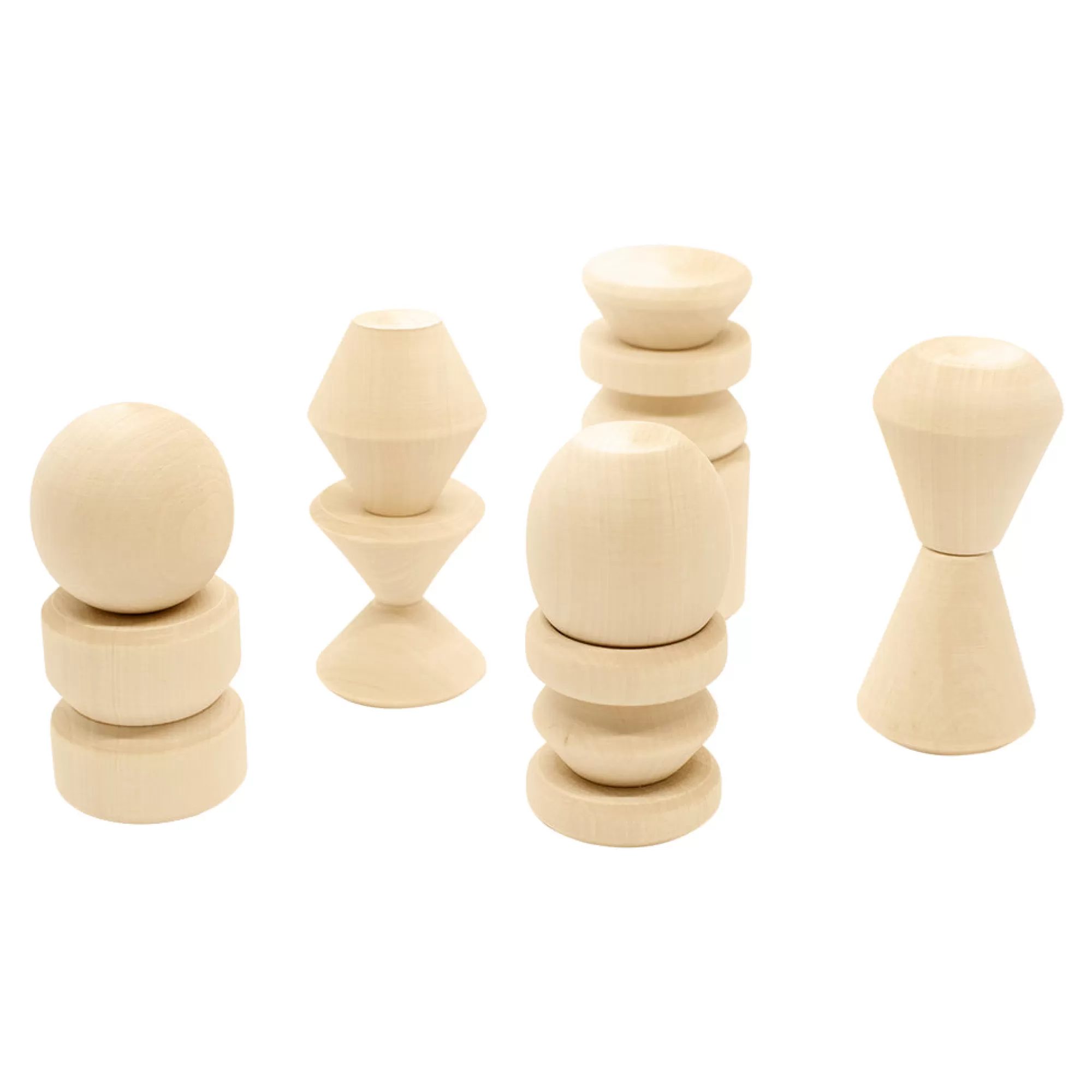 Wooden Educational Toy Balance Games-Wooden Balancing Shapes Set - 9 Pieces