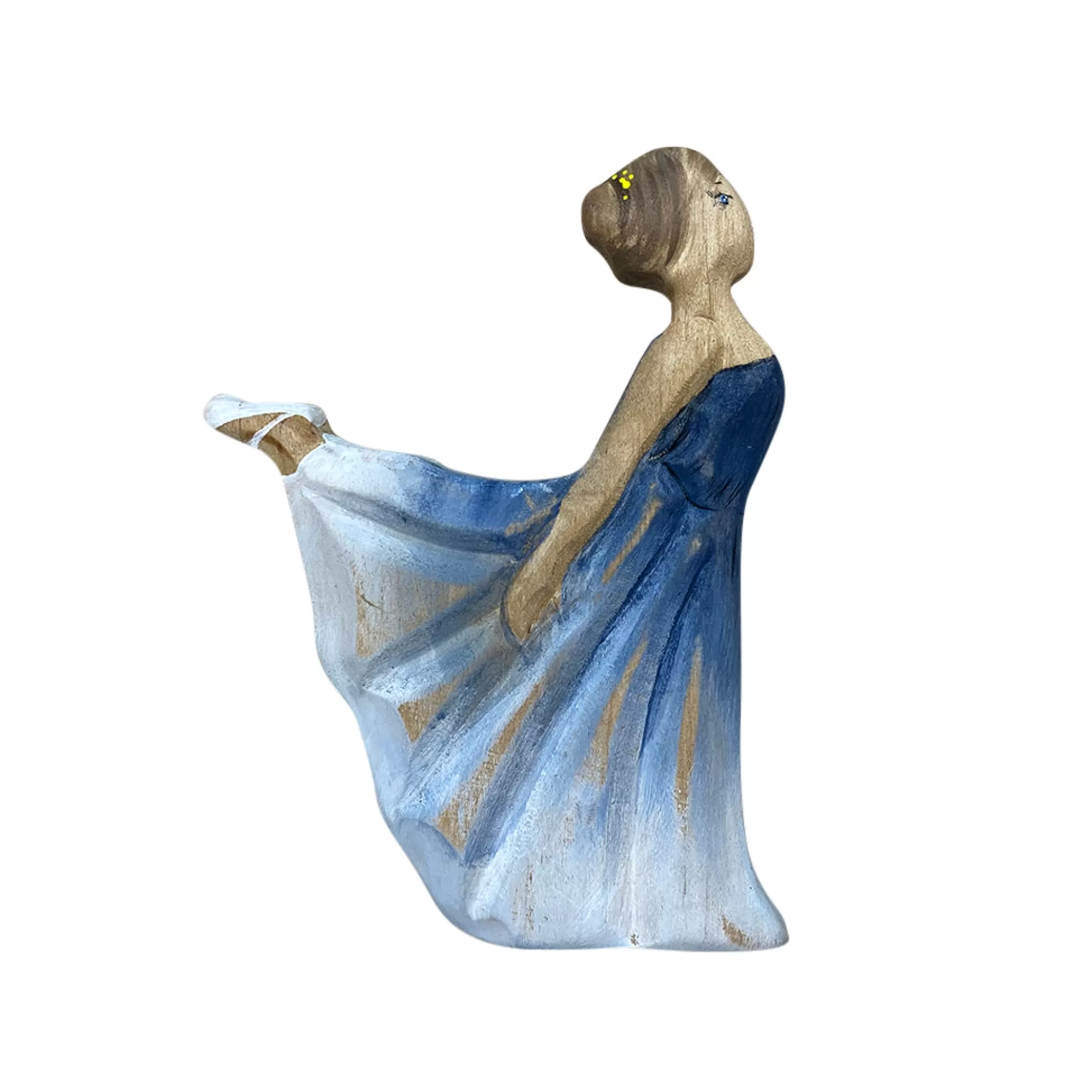 Green Taiga Stories & Tales-Wooden Ballerina - Blue Dress