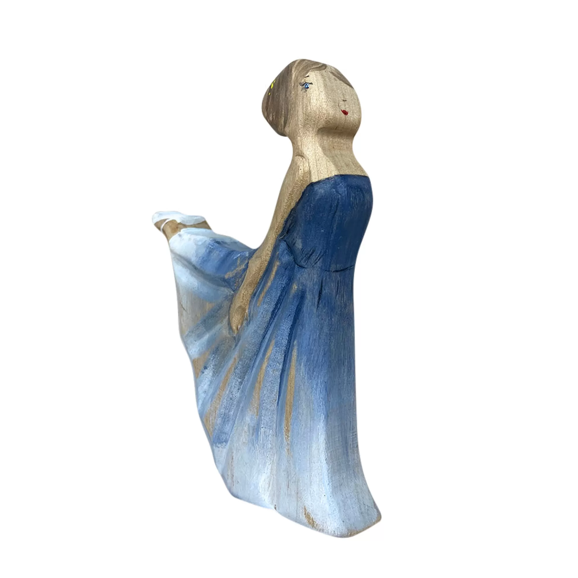 Green Taiga Stories & Tales-Wooden Ballerina - Blue Dress