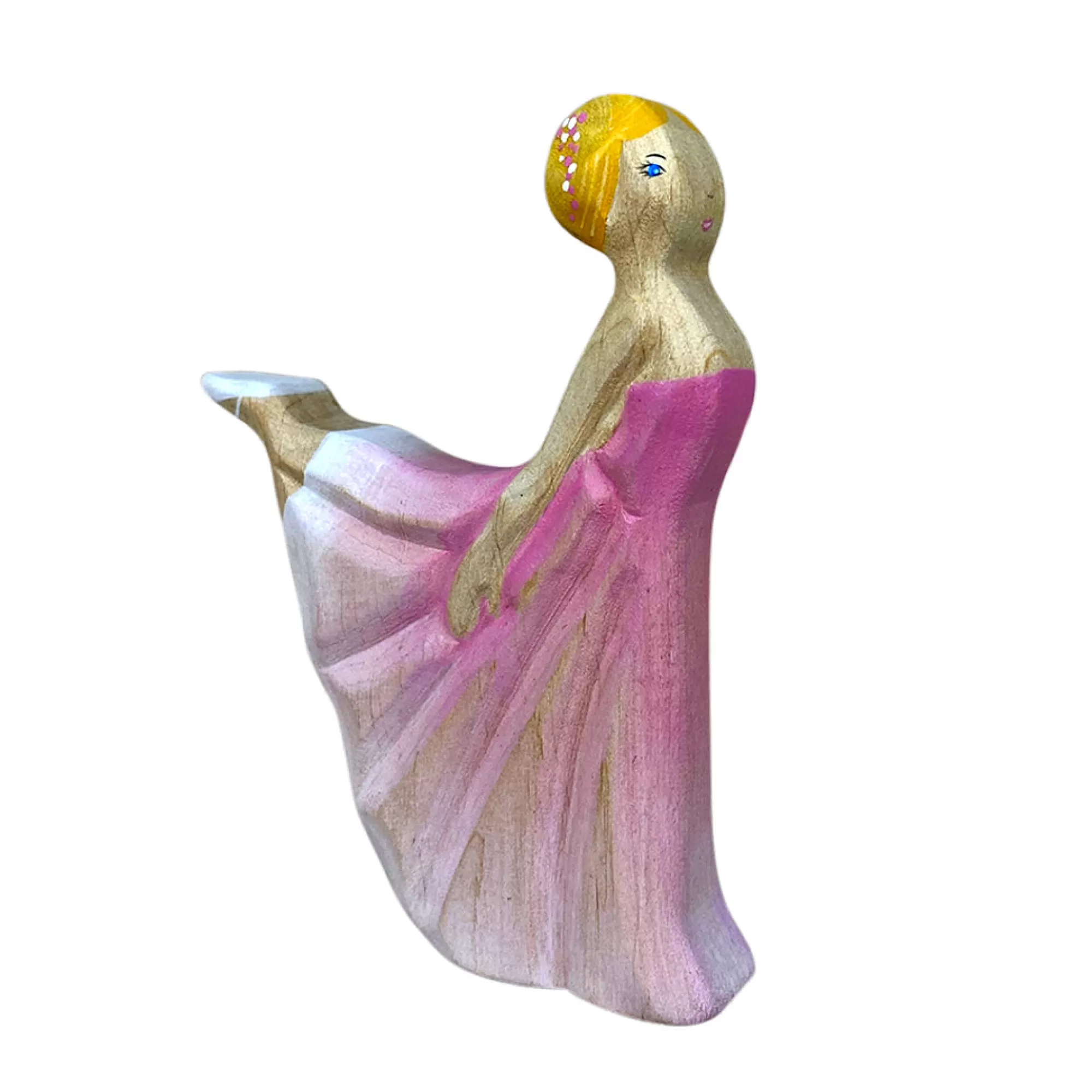 Green Taiga Stories & Tales-Wooden Ballerina - Pink Dress