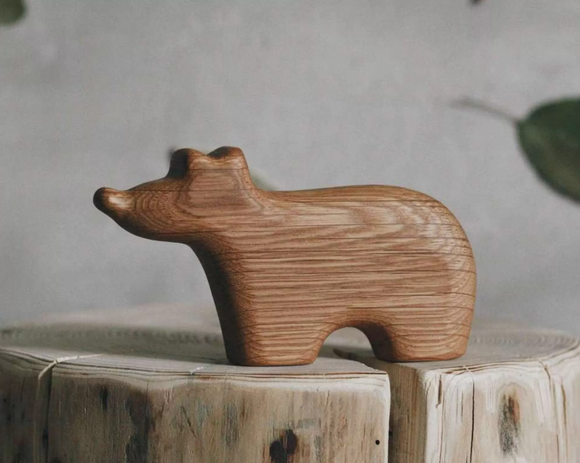 Tateplota Waldorf Inspired-Wooden Bear Figure - Quincy