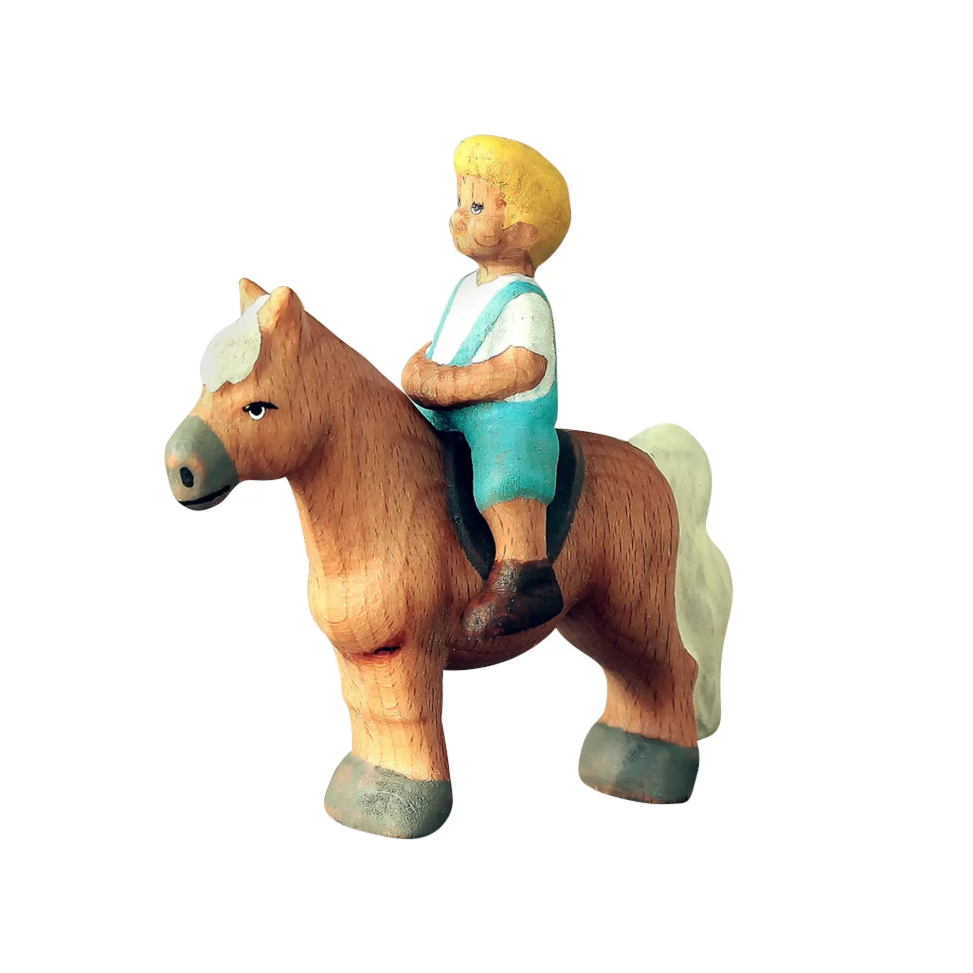 Noelino Toys Stories & Tales-Wooden Boy & Horse Set