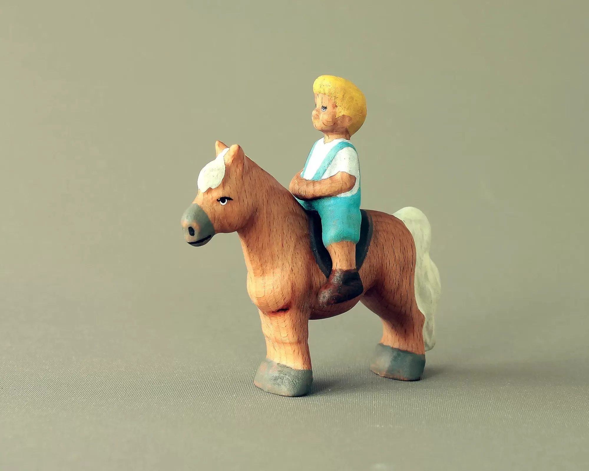 Noelino Toys Stories & Tales-Wooden Boy & Horse Set