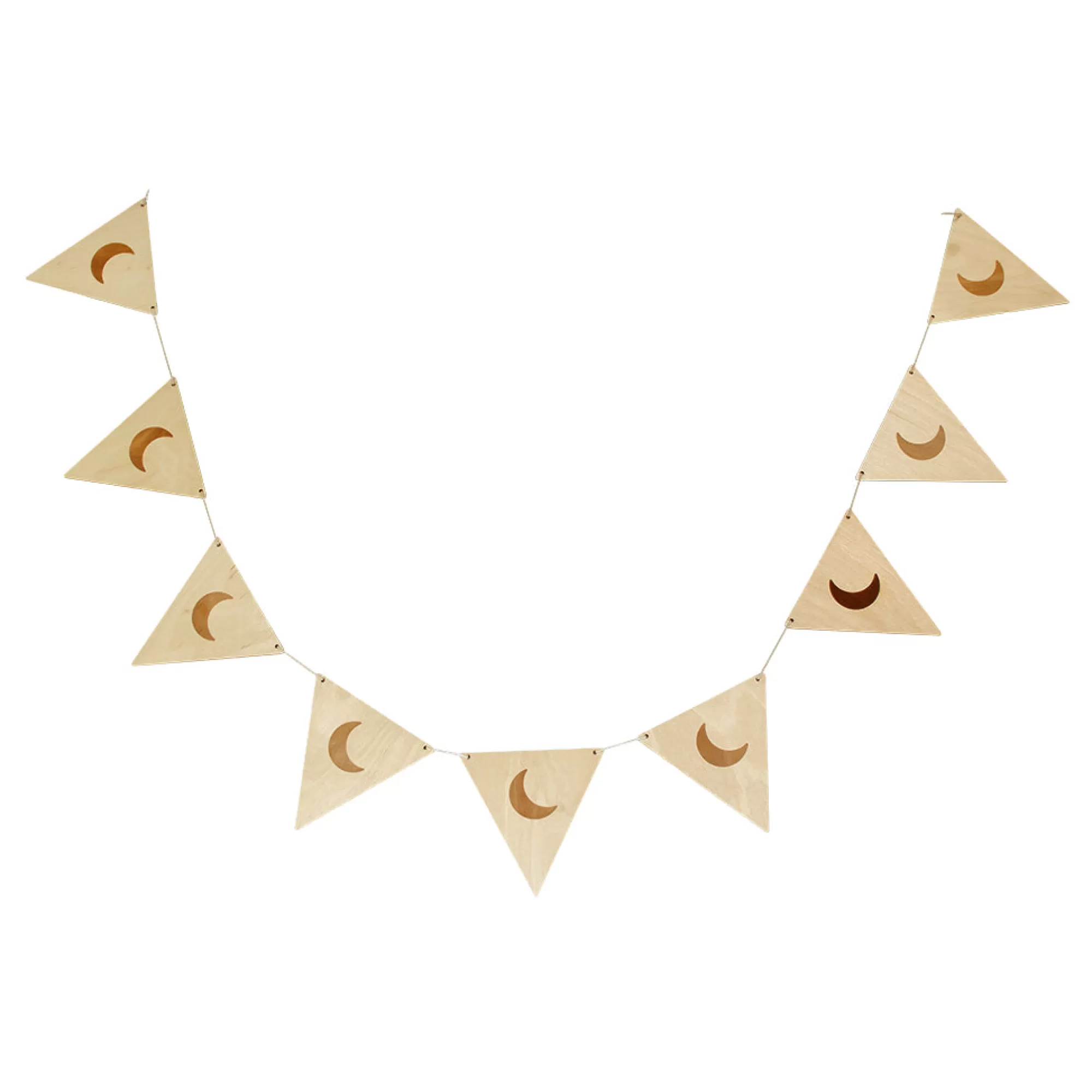 Bartu Bedding & Decor-Wooden Bunting Flags - Crescent Moon