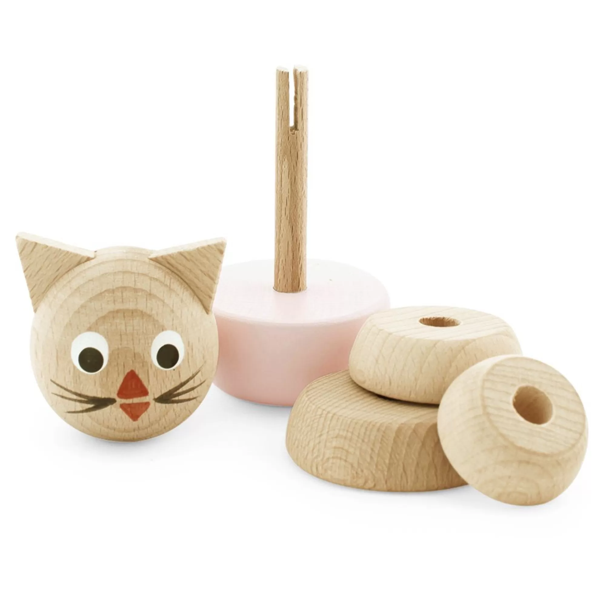 Miva Vacov Montessori Toys-Wooden Cat Stacking Puzzle - Victoria