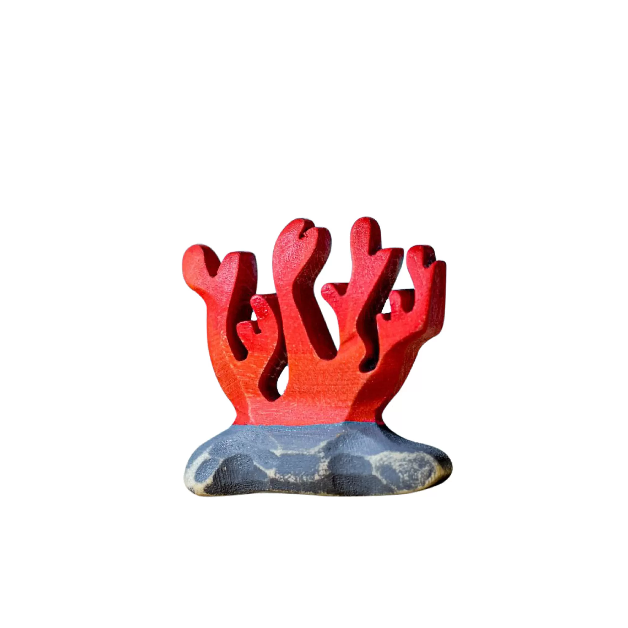 Bumbu Toys Sea Animals-Wooden Coral - Red