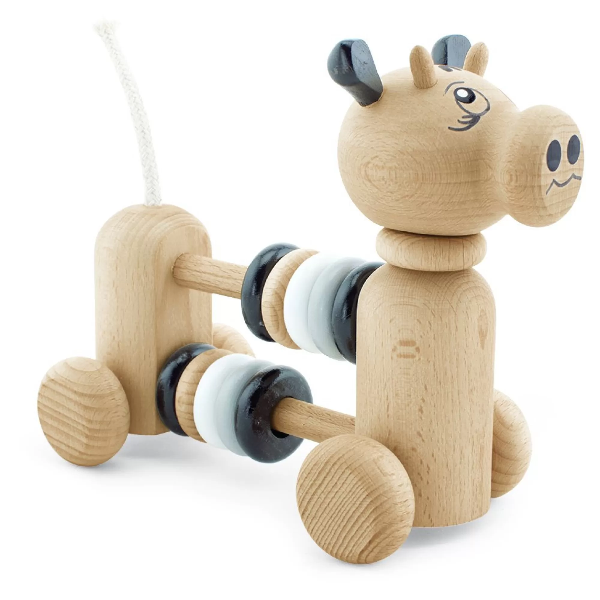 Miva Vacov Montessori Toys-Wooden Cow With Counting Beads - Ruben