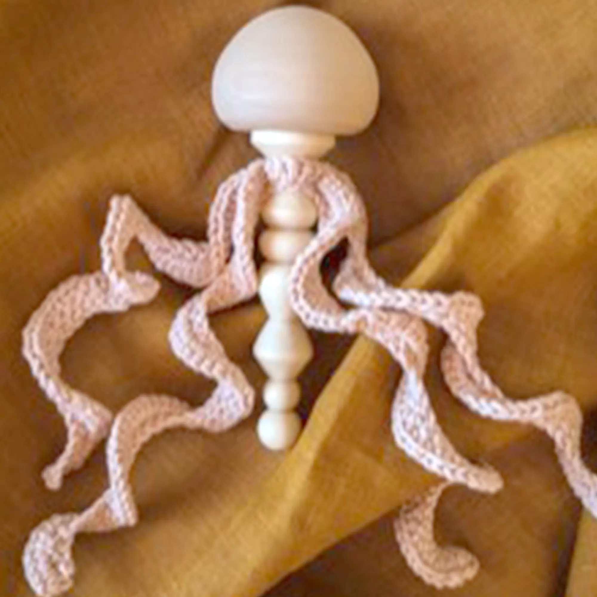 Vera The Neva Sensory Play-Wooden Crochet Jellyfish Rattle