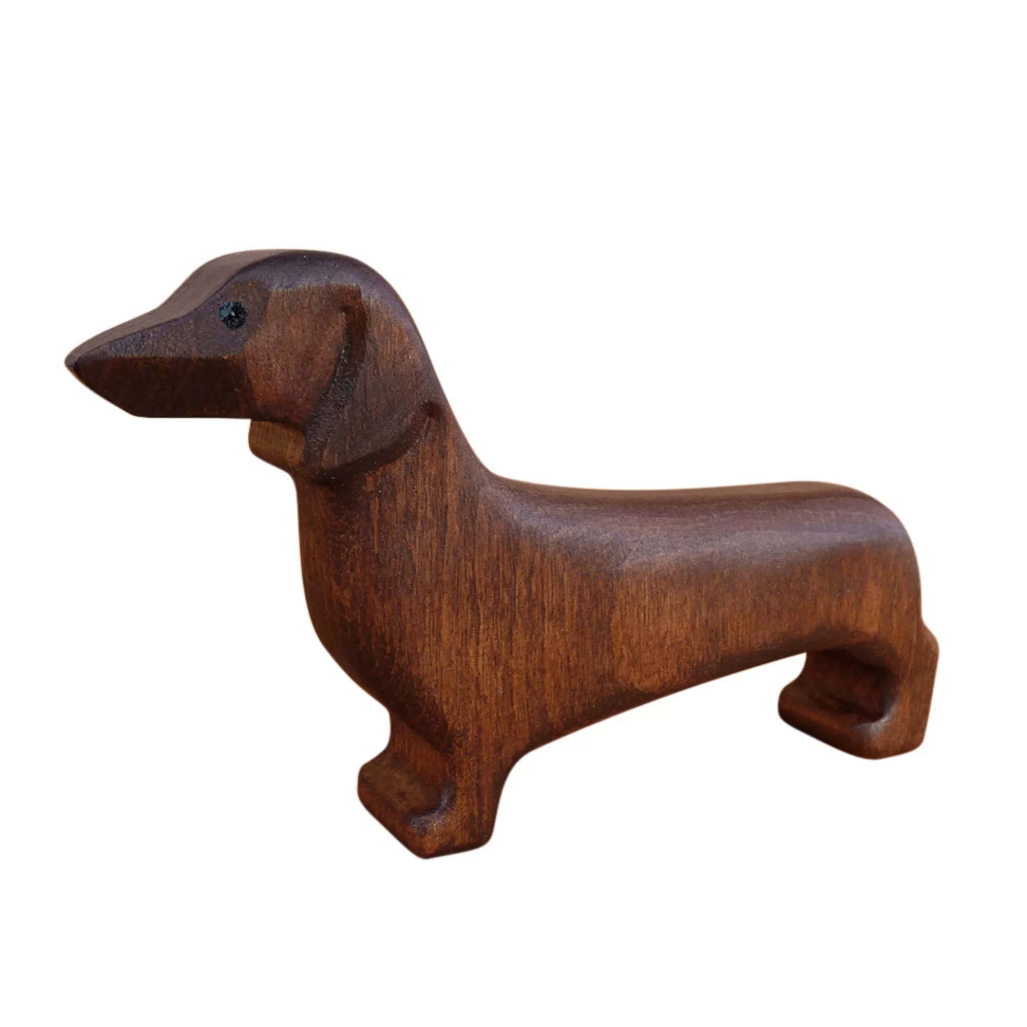 Forest Melody Waldorf Inspired-Wooden Dachshund Dog - Brown