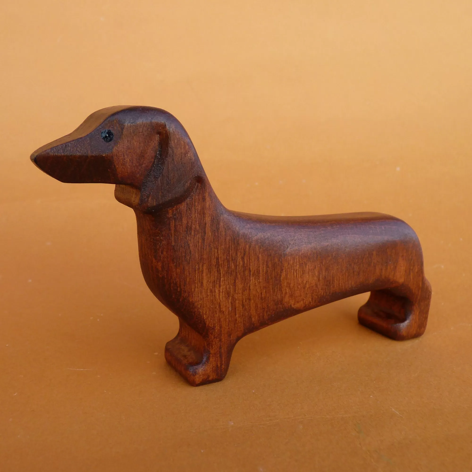 Forest Melody Waldorf Inspired-Wooden Dachshund Dog - Brown