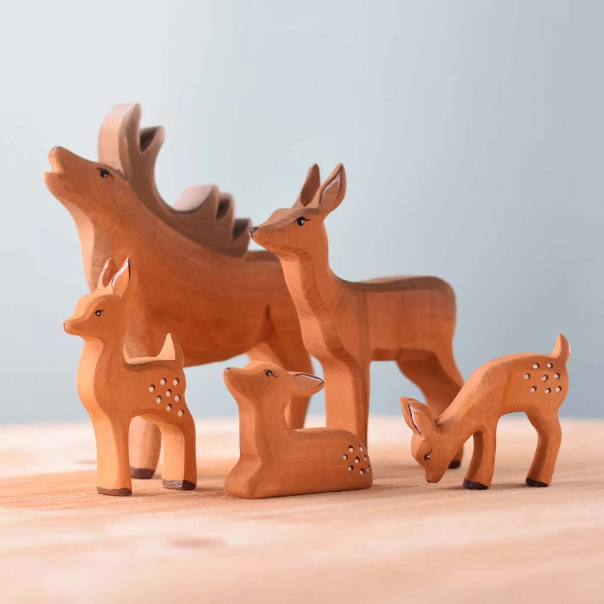 Bumbu Toys Waldorf Inspired-Wooden Deer - Mother