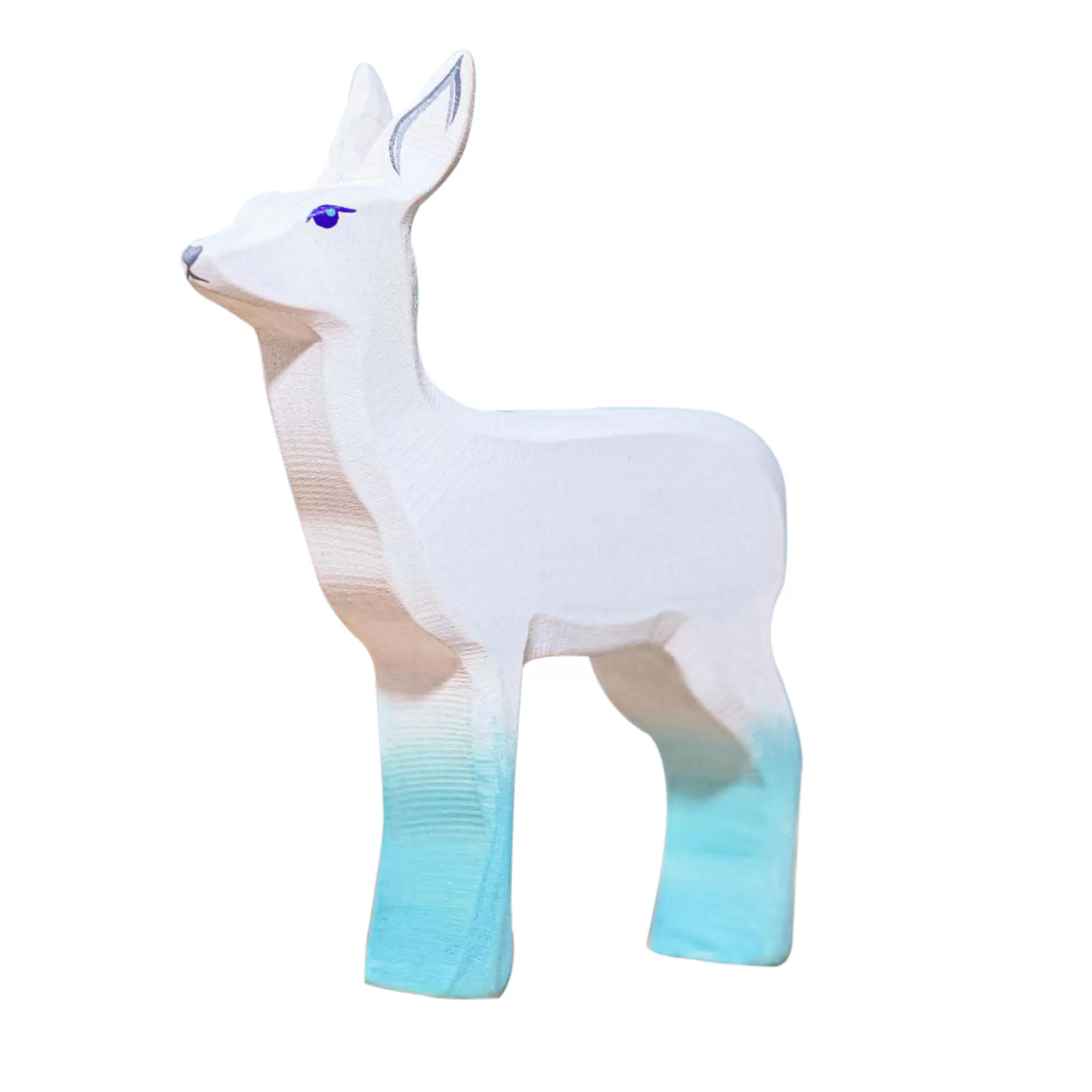 Bumbu Toys Waldorf Inspired-Wooden Deer Mother - White